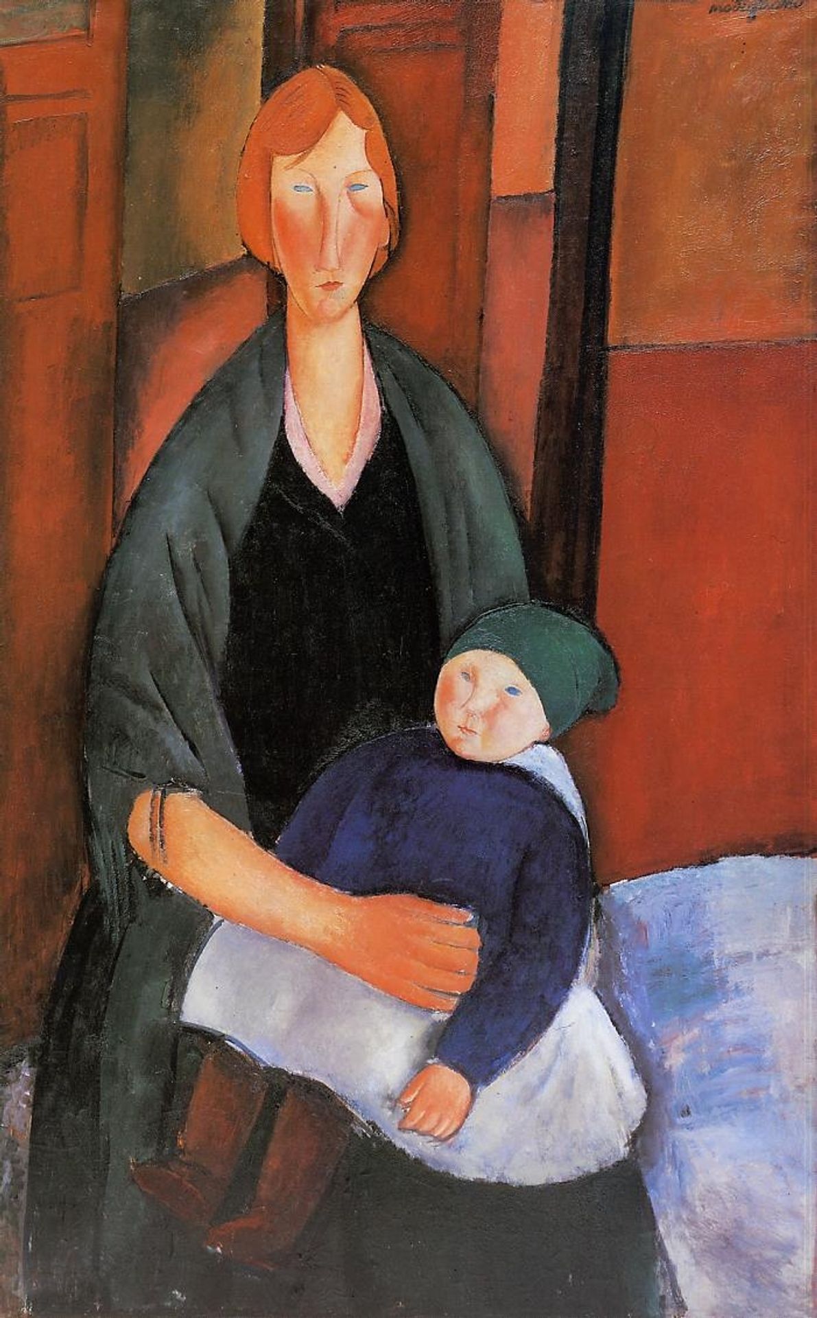 Seated Woman with Child (Motherhood) by Amedeo Modigliani