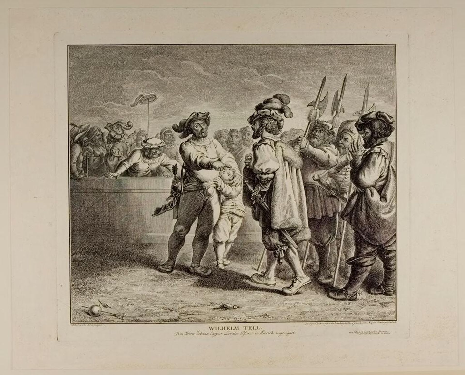 Wilhelm Tell before Gessler by Daniel Nikolaus Chodowiecki