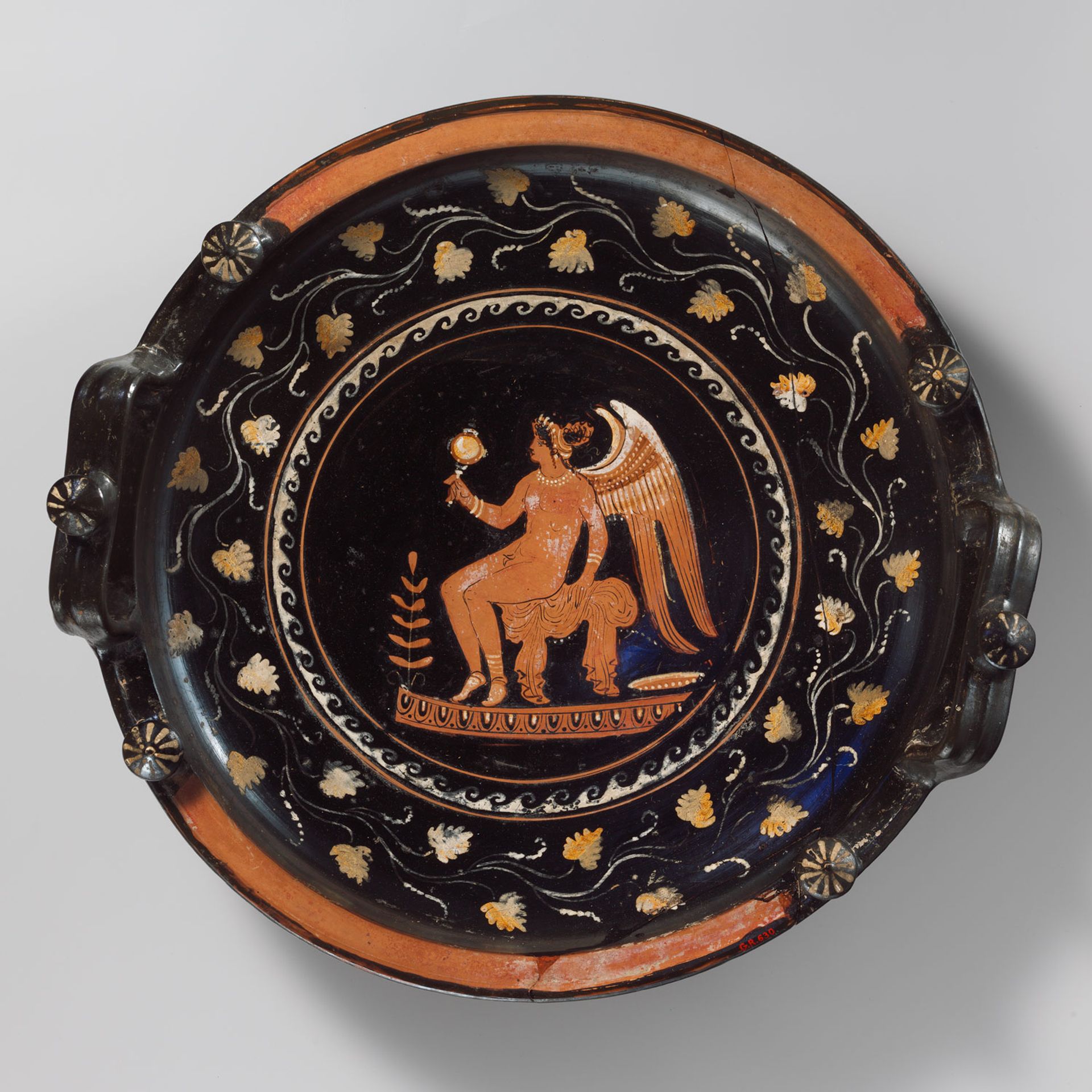 Terracotta Lekanis (dish) by Ancient Greek Pottery