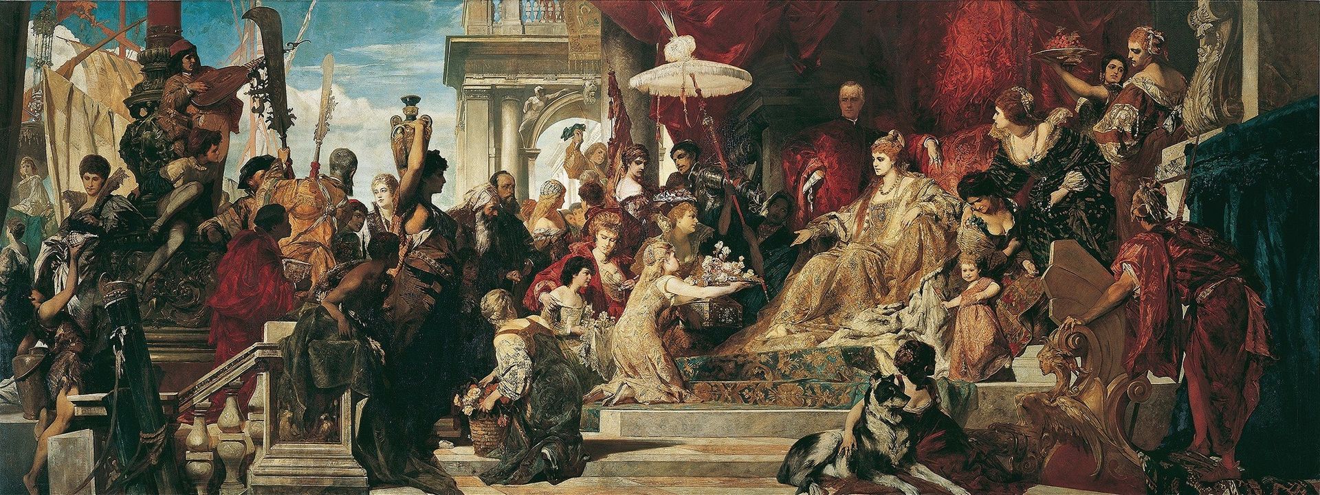 Venice pays homage to Caterina Cornaro by Hans Makart