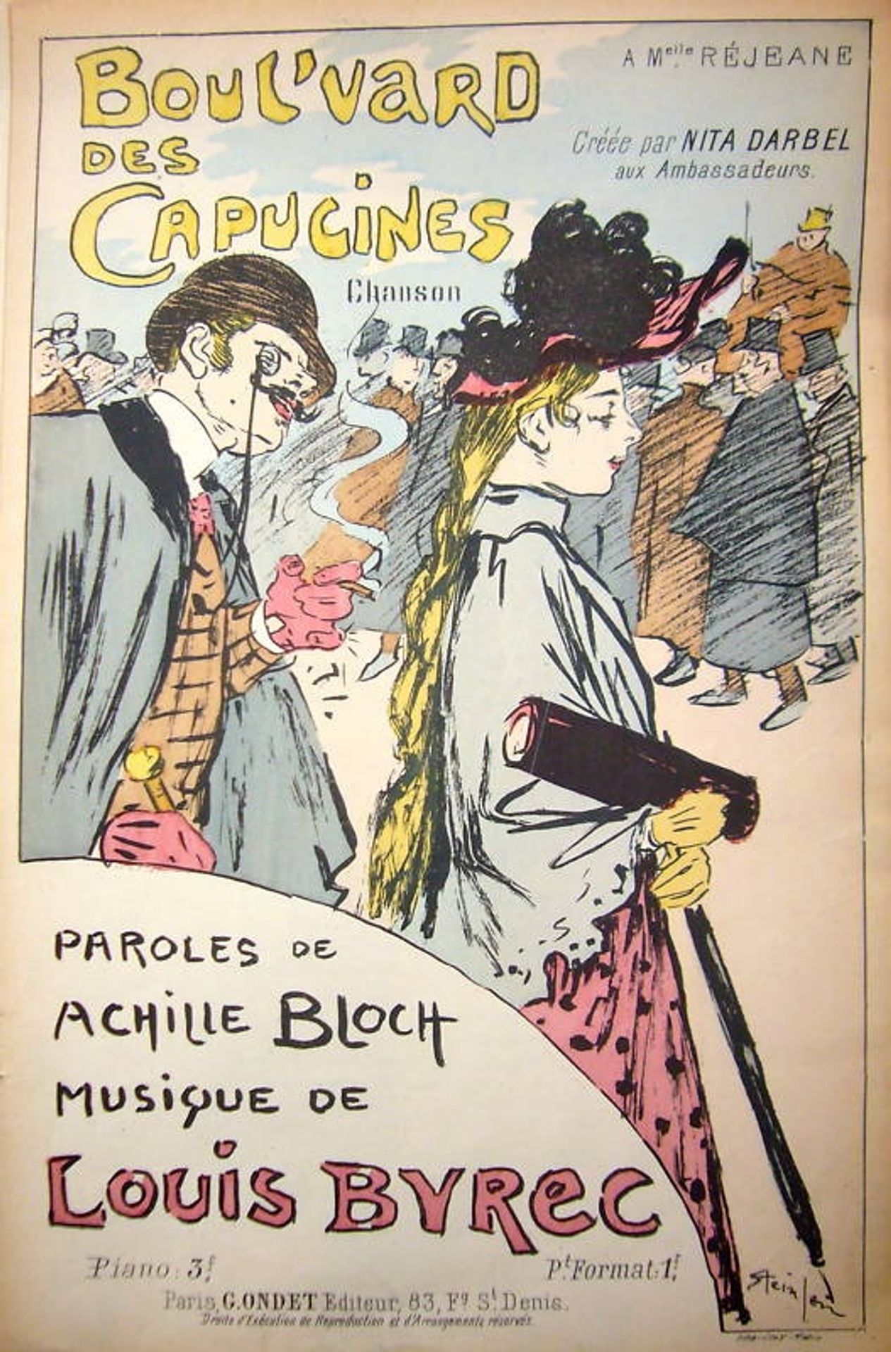 Boul'vard Des Capucines by Théophile Alexandre Steinlen