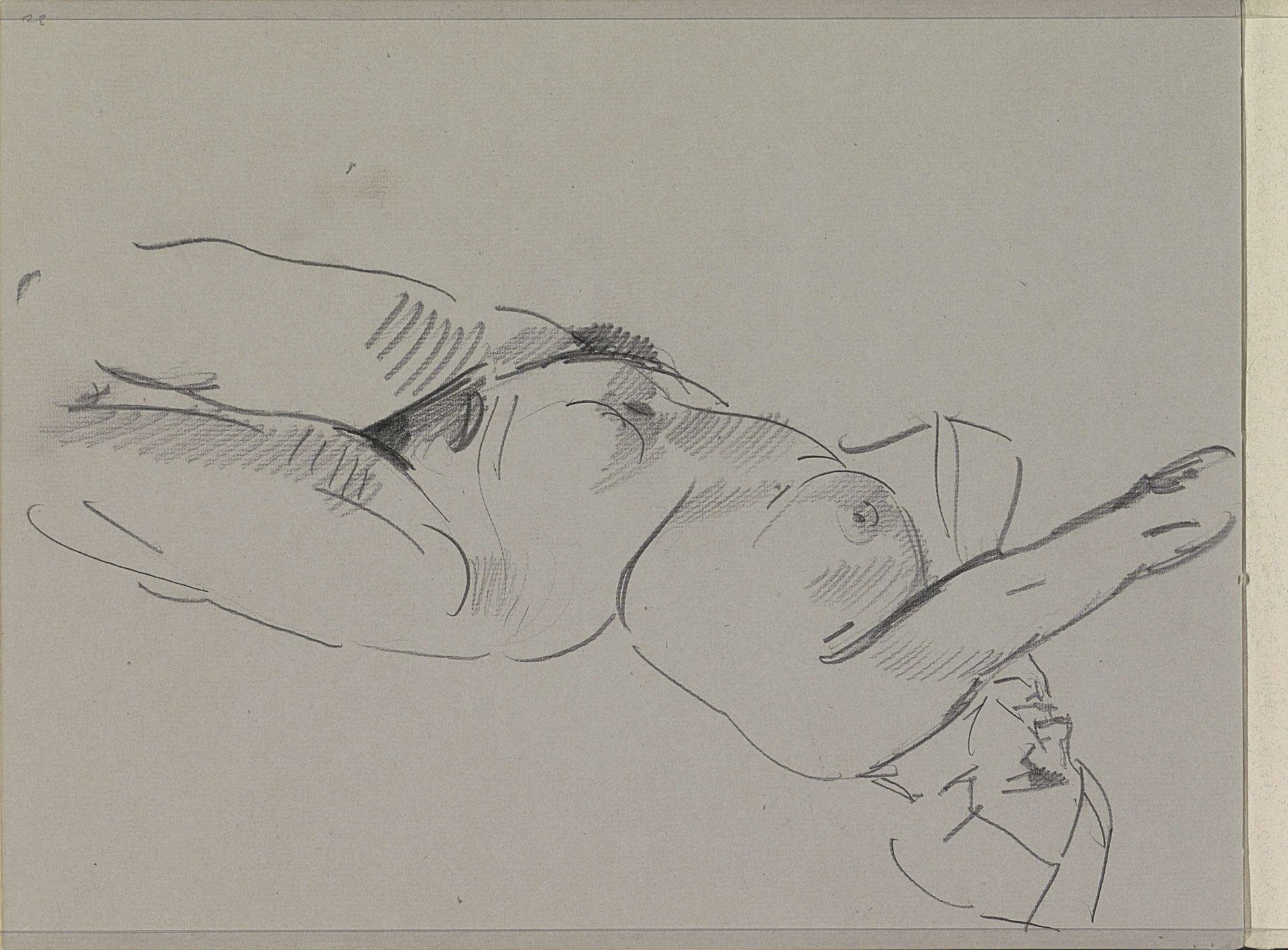Reclining Female Nude by Isaac Israels