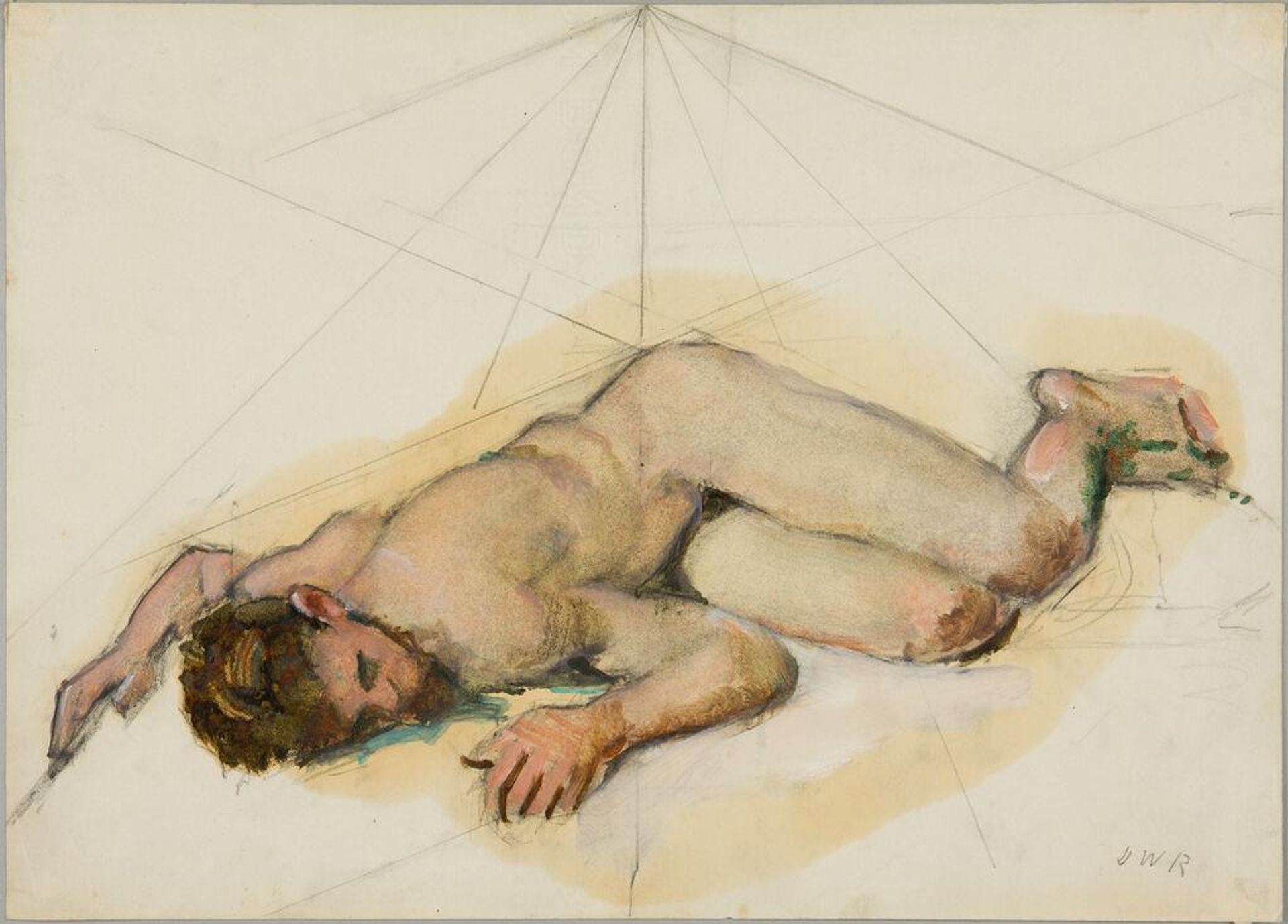 Reclining Male Nude by Denman Waldo Ross