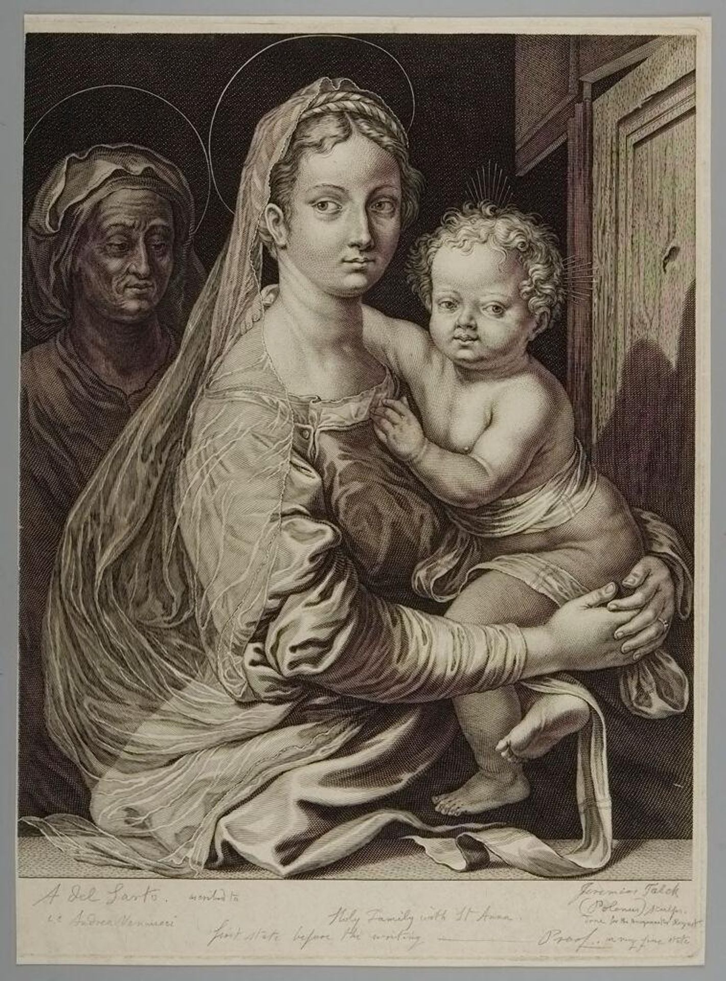 The Virgin with the Child and Saint Anne by Jeremias Falck