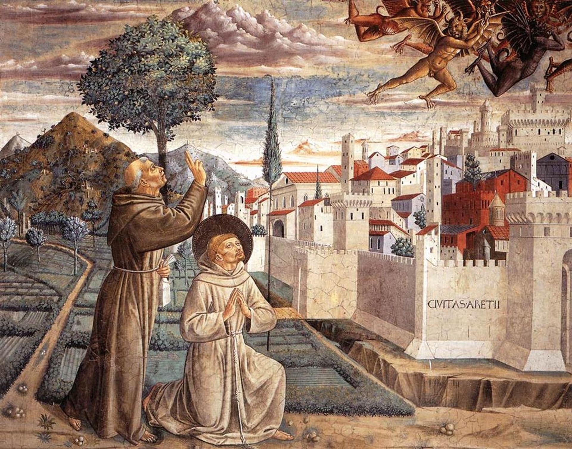 The Expulsion of the Devils from Arezzo by Benozzo Gozzoli