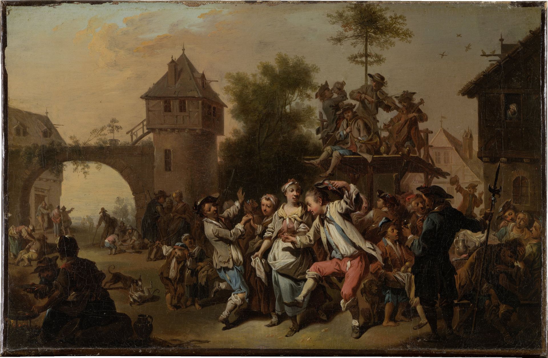 Outdoor Dance in a Village by Johann Conrad Seekatz