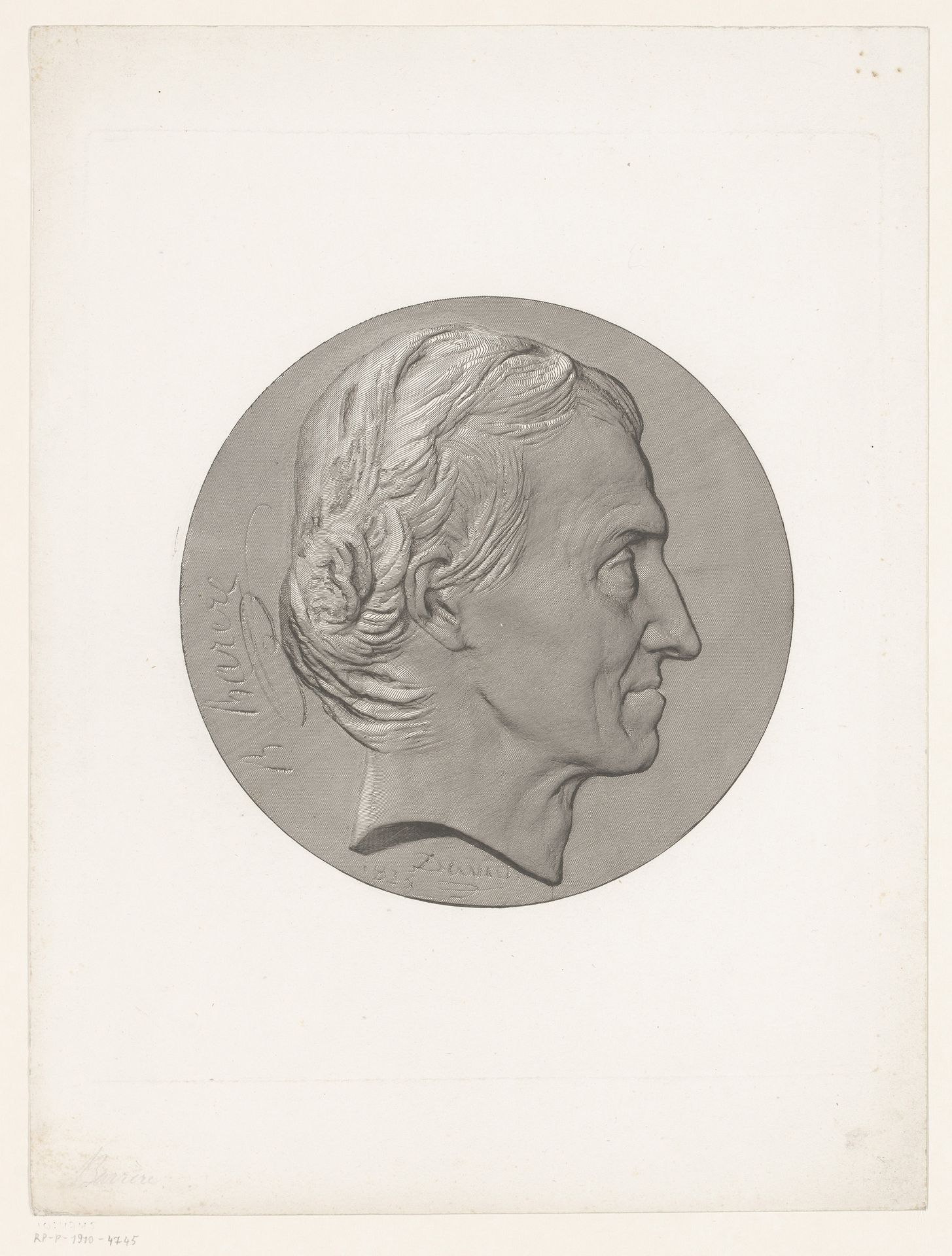 Medaillon met portret van Bertrand Barère by Achille Collas