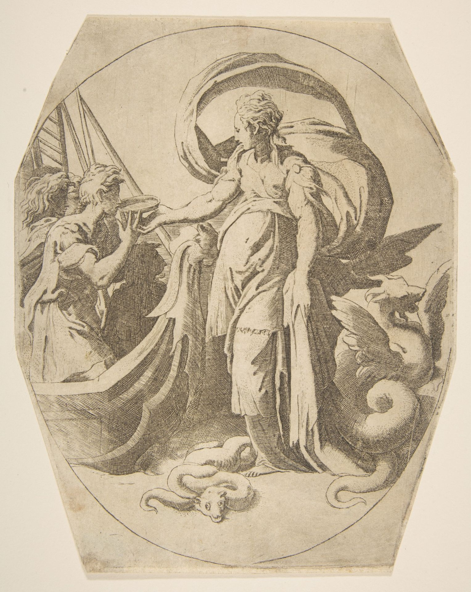 Circe and the Companions of Ulysses by Giulio Bonasone