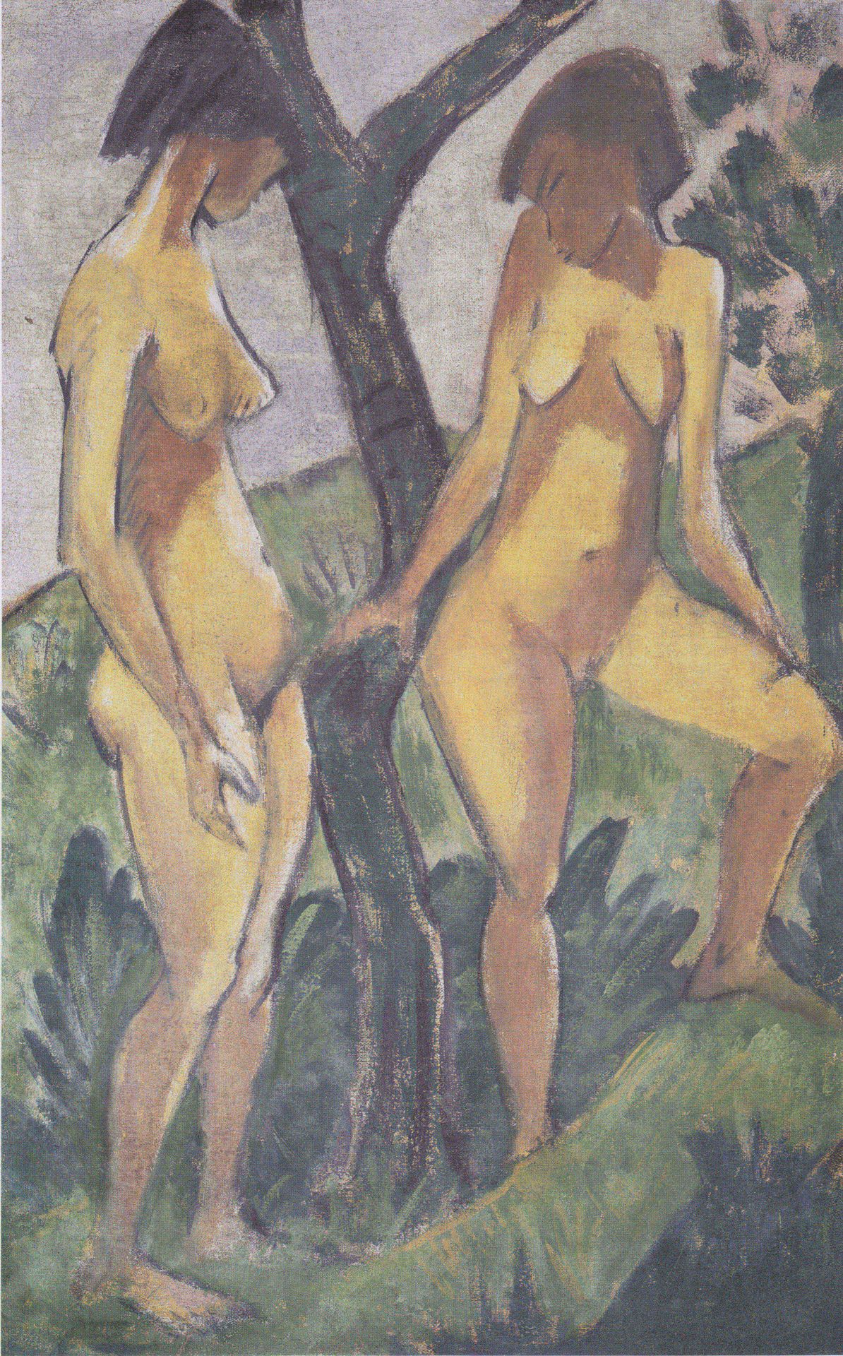 Zwei Mädchen by Otto Mueller