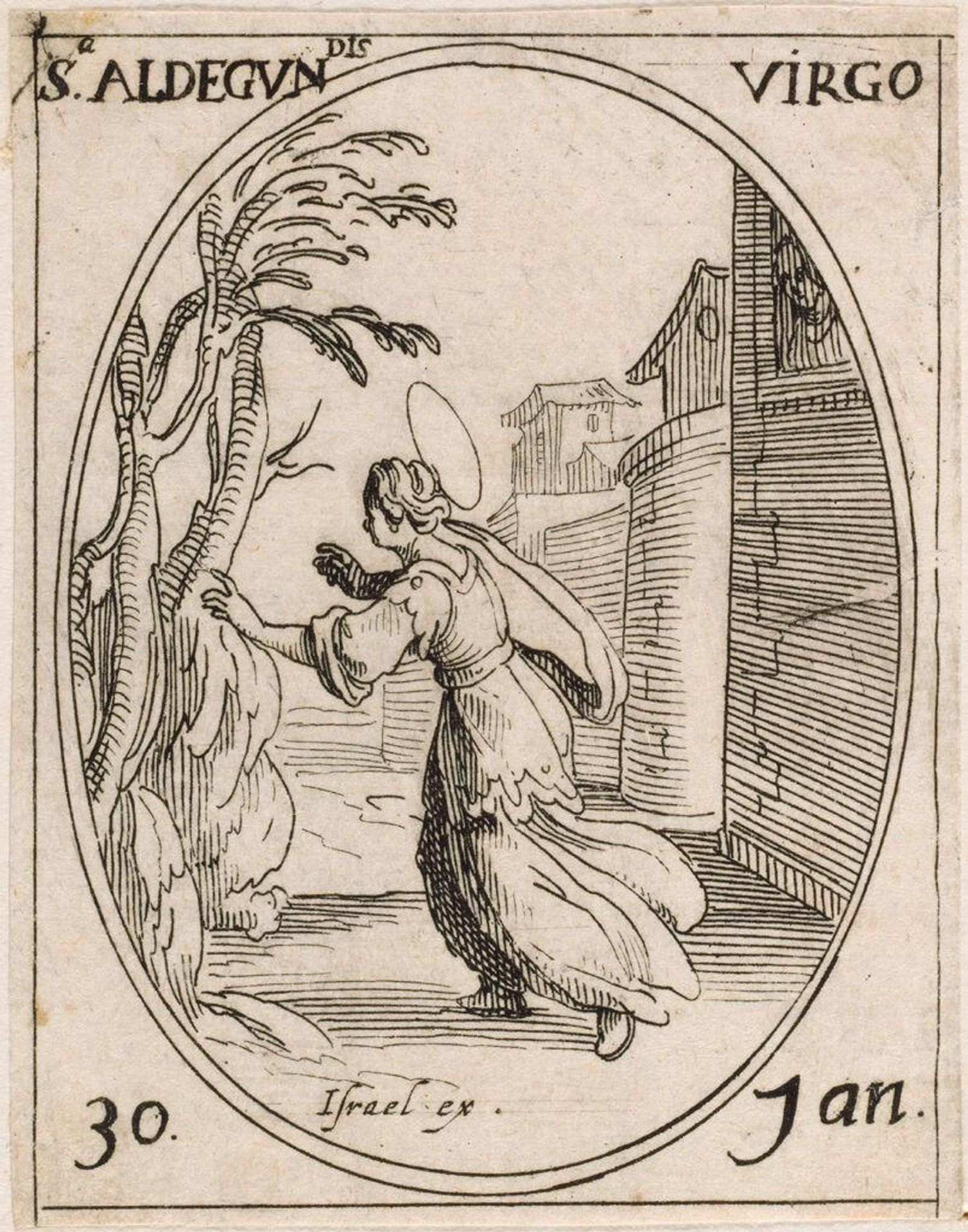 Saint Aldegonda by Jacques Callot