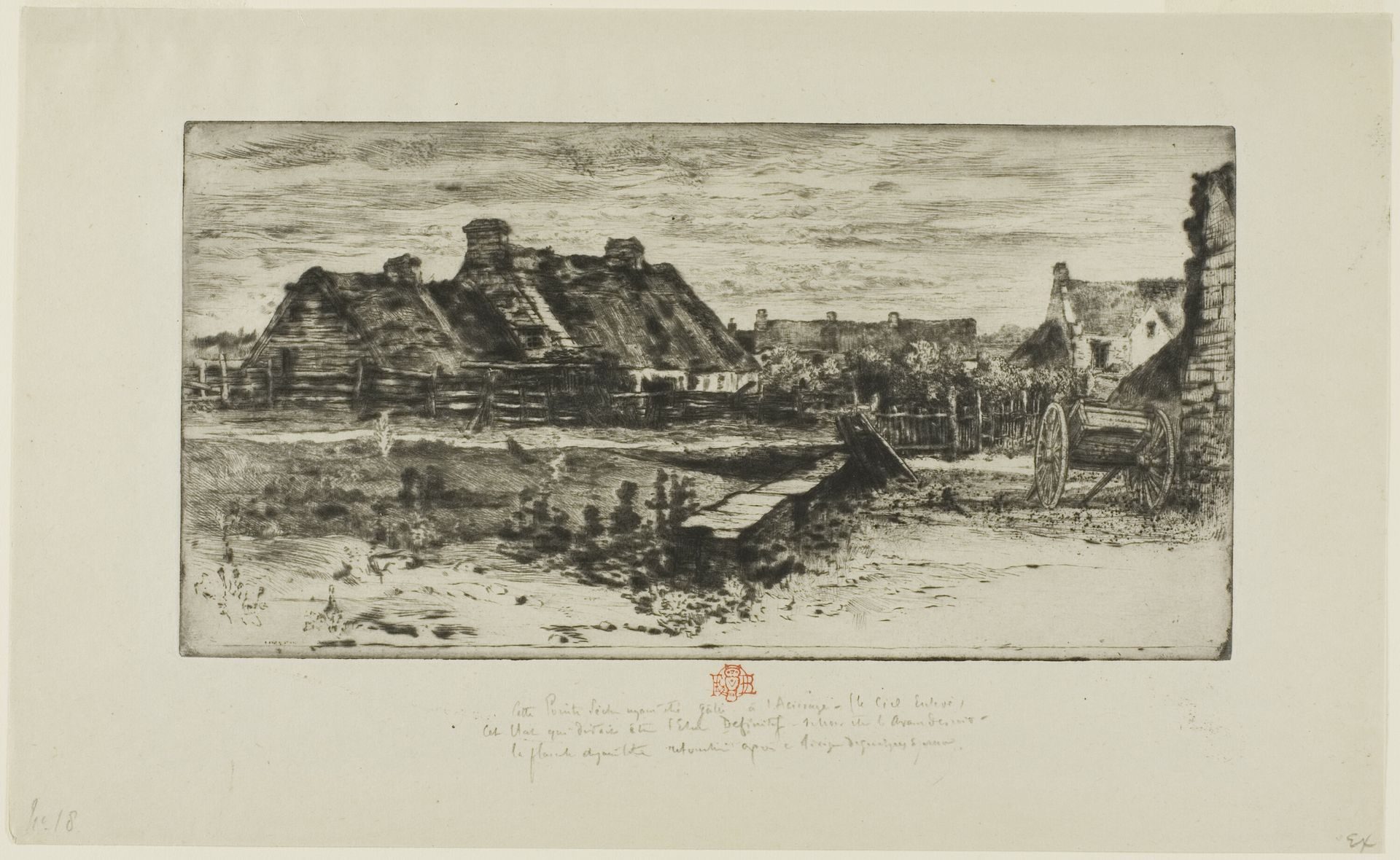The Large Thatched Cottages by Félix Hilaire Buhot