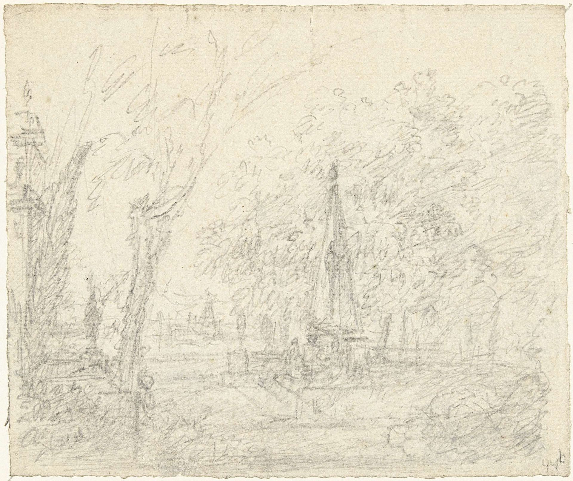 Tuin met obelisk by Dionys van Nijmegen