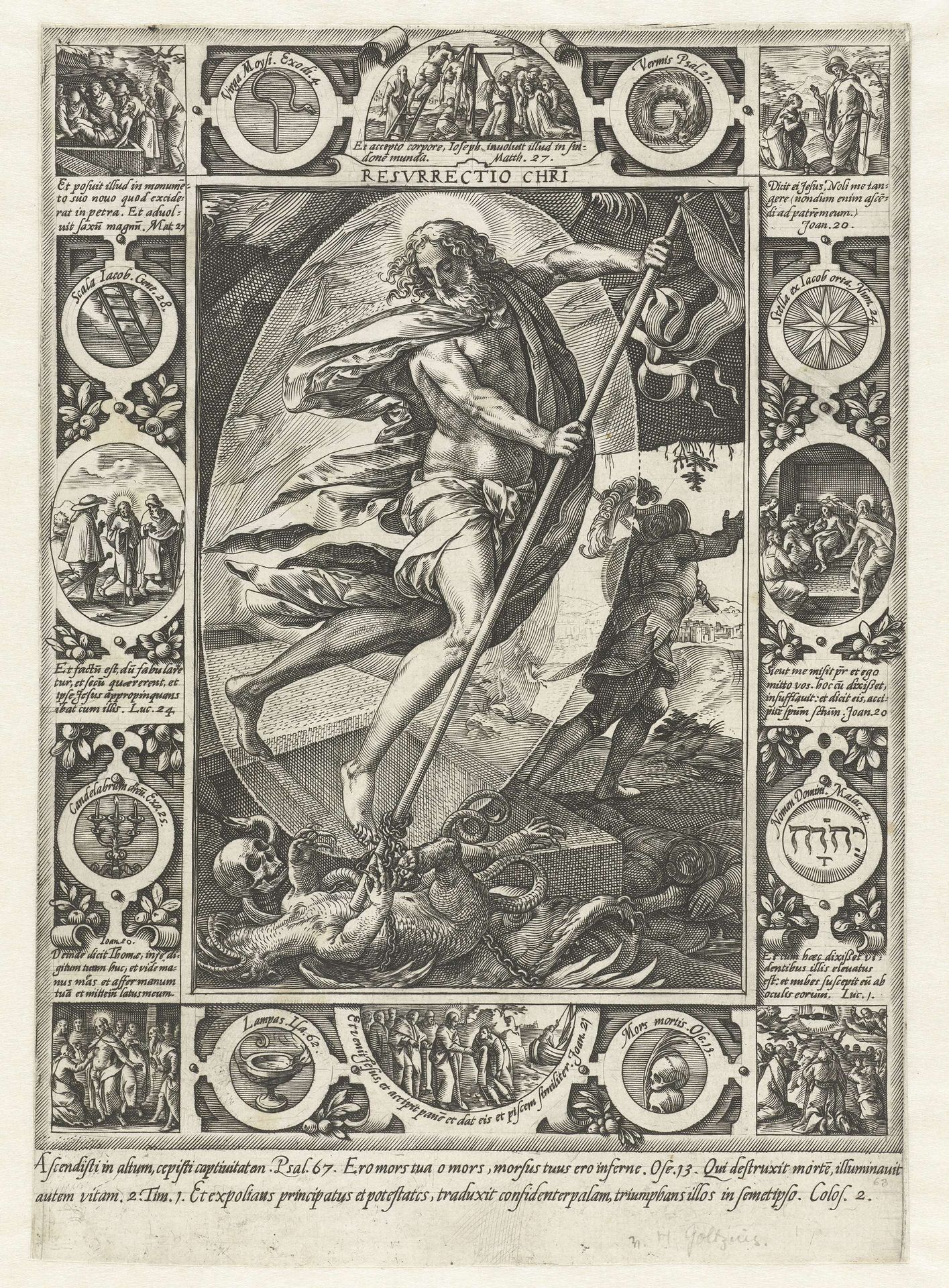 Opstanding van Christus by Hendrick Goltzius