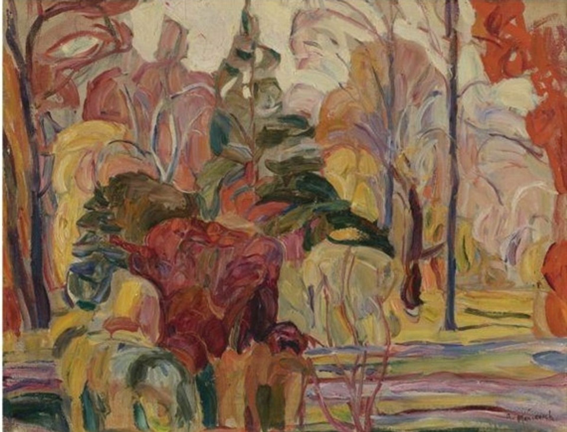 Fall Scene by Abraham Manievich