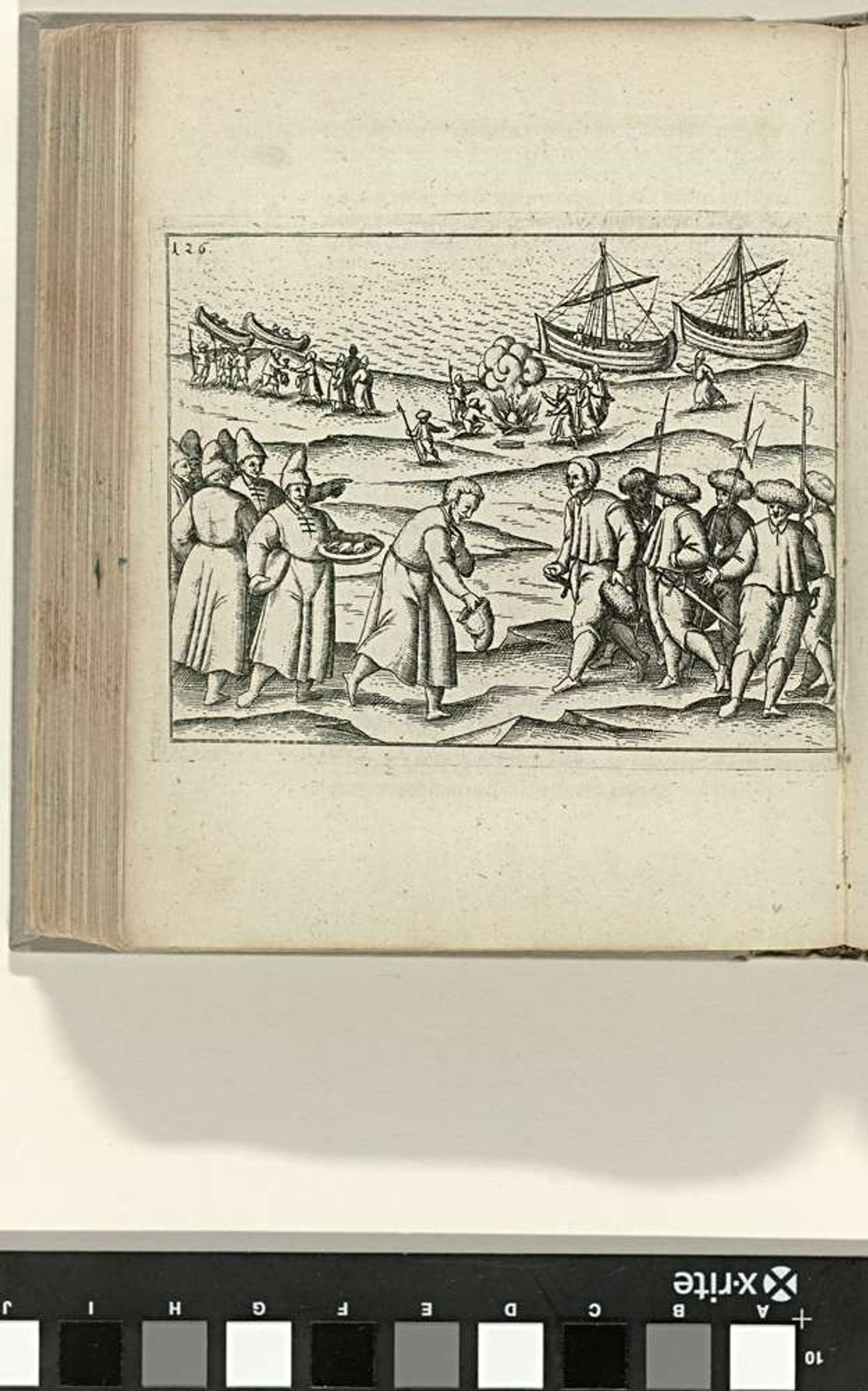 De ontmoeting met de bemanning van twee Russische lodja's, 1597 by Anonymous