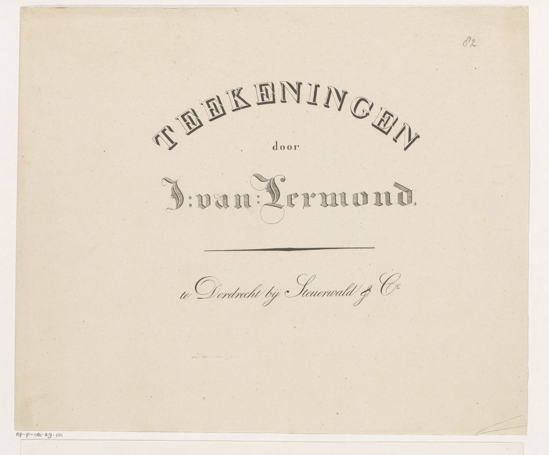 Omslag voor: Teekeningen door J. van Lexmond by Johannes van Lexmond