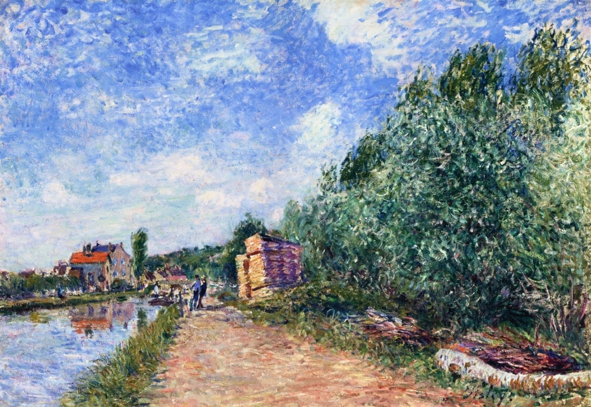 Canal du Loing Chemin de Halage by Alfred Sisley