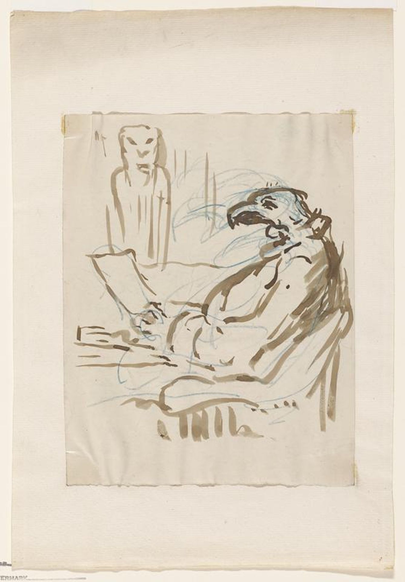Seated Birdman Figure by Maximilien Luce