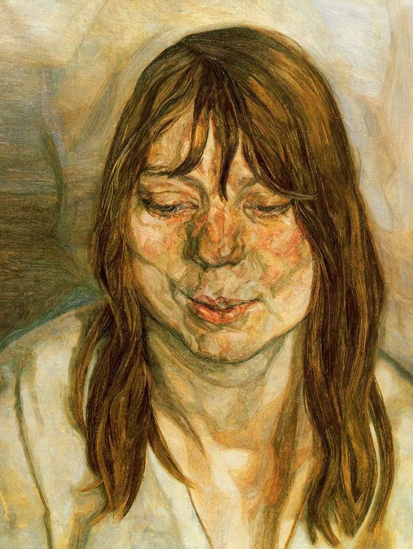 Woman Smiling by Lucian Freud