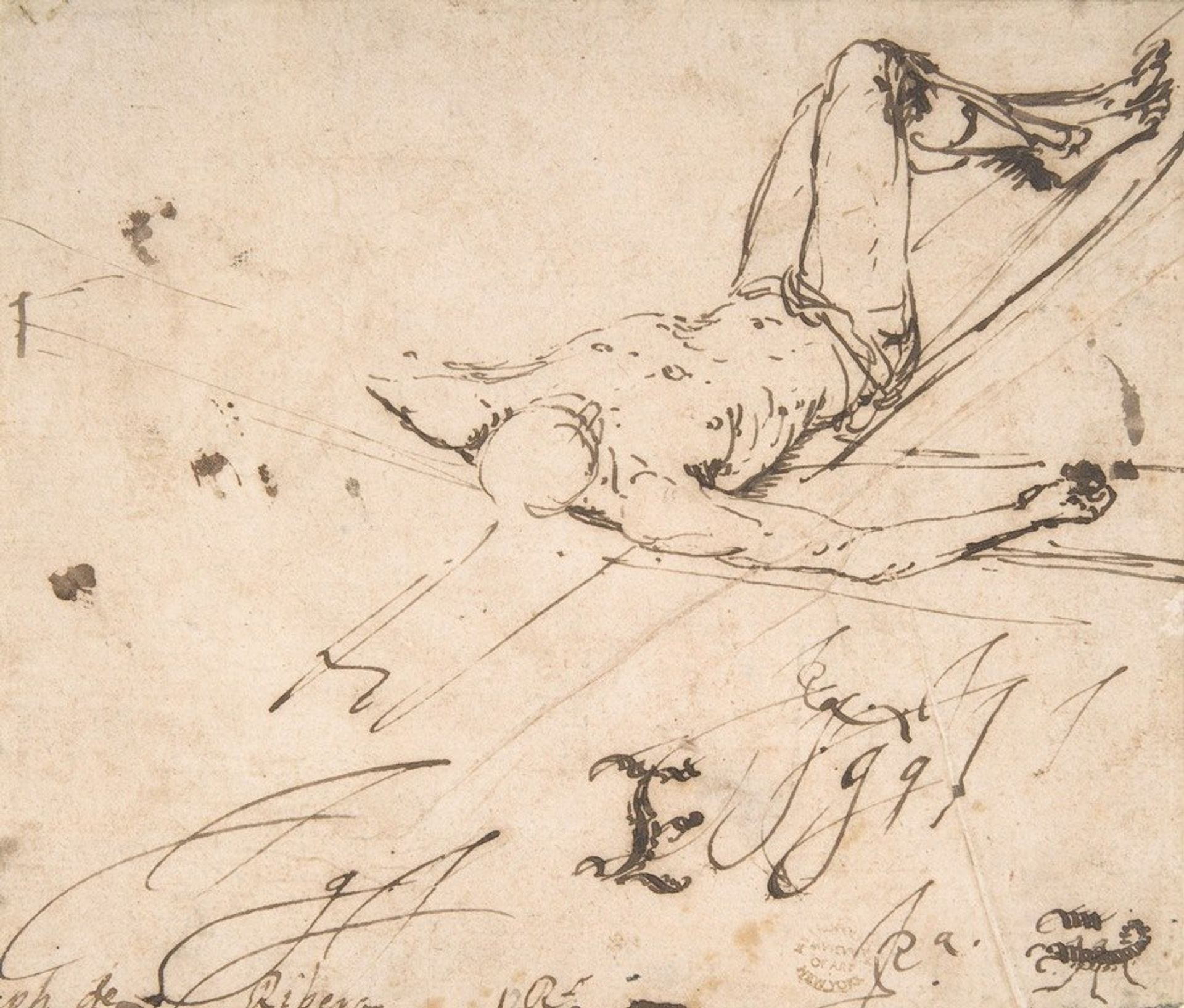 Study for a Crucifixion of St. Peter by Jusepe de Ribera