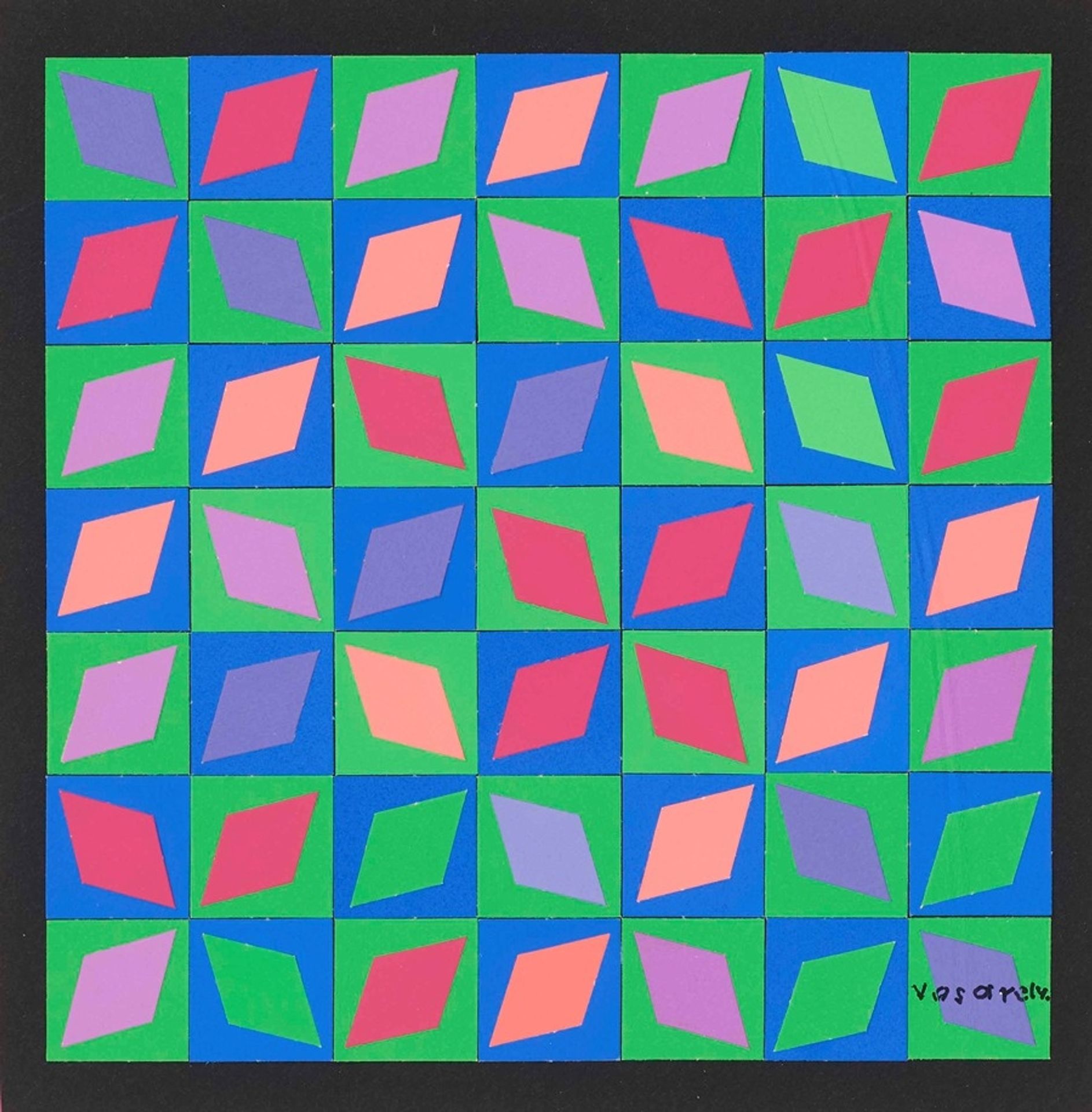 Collage Vert by Victor Vasarely