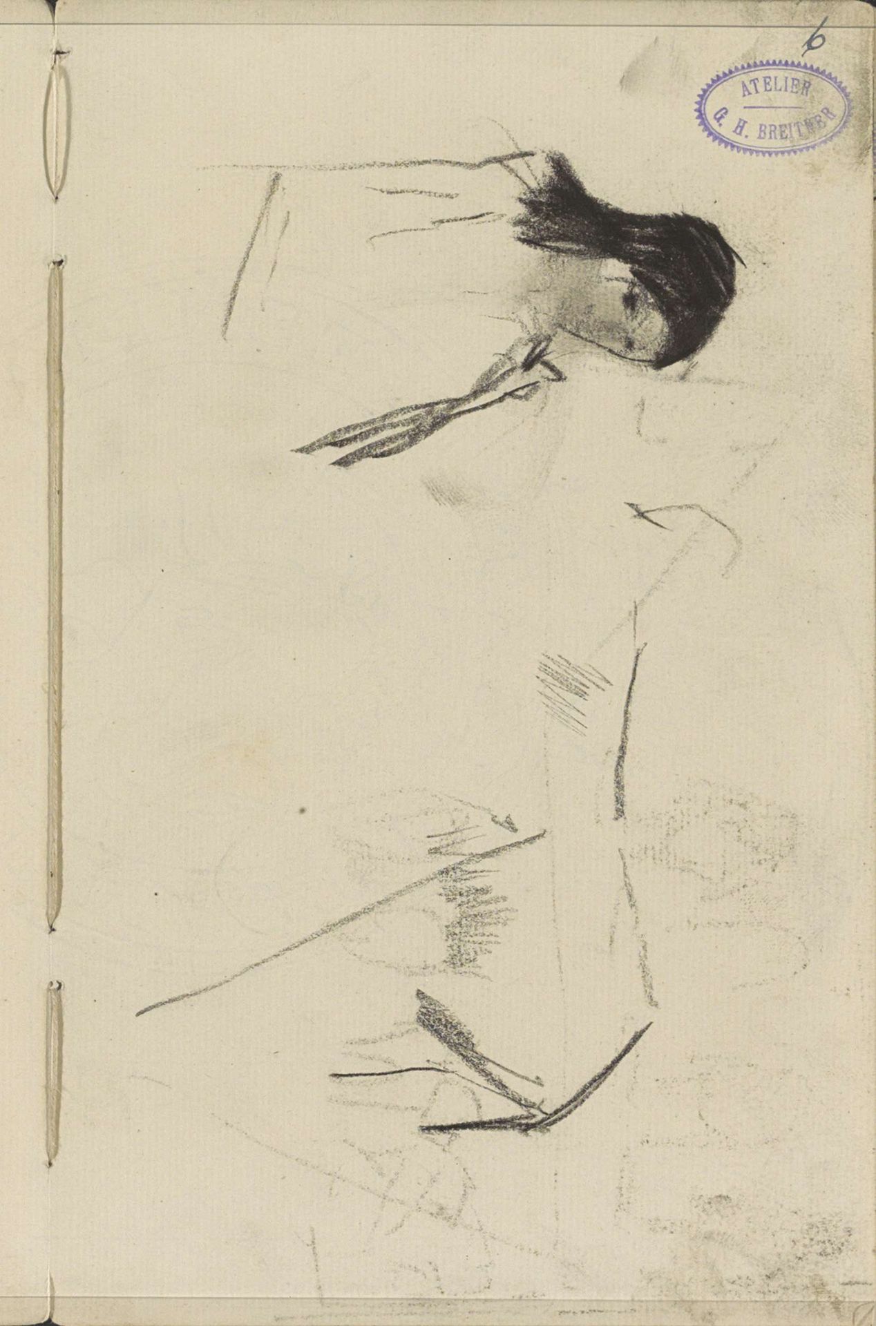 Vrouw en een paardenlijf by George Hendrik Breitner