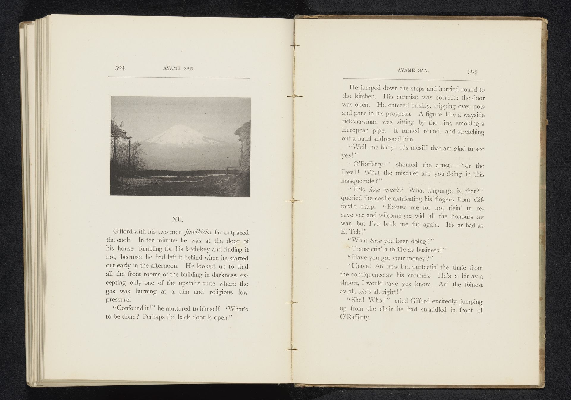 Gezicht op de berg Fuji te Japan by William Kinnimond Burton