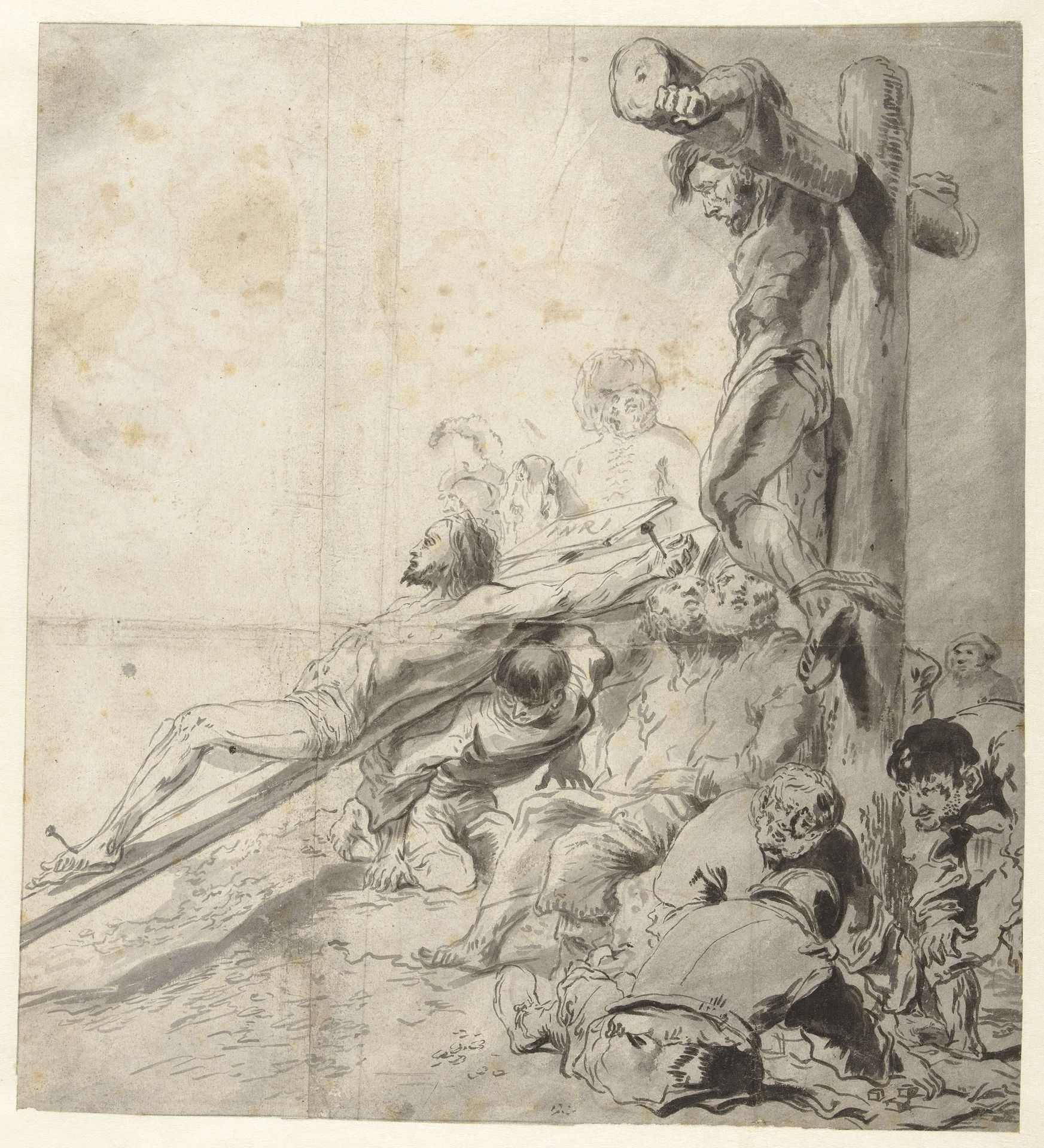 De Kruisoprichting by Leonaert Bramer
