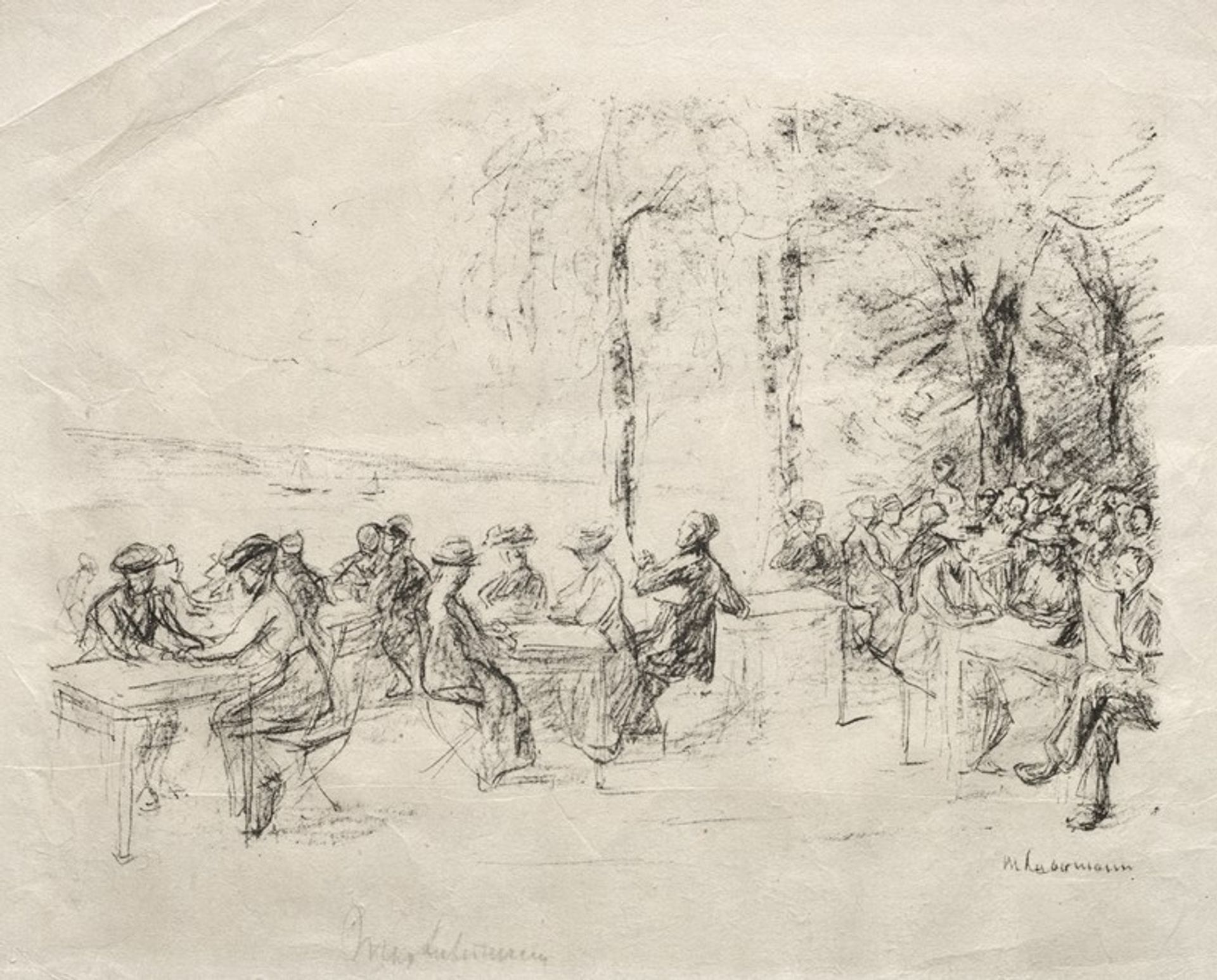 Cafe on the Havel by Max Liebermann
