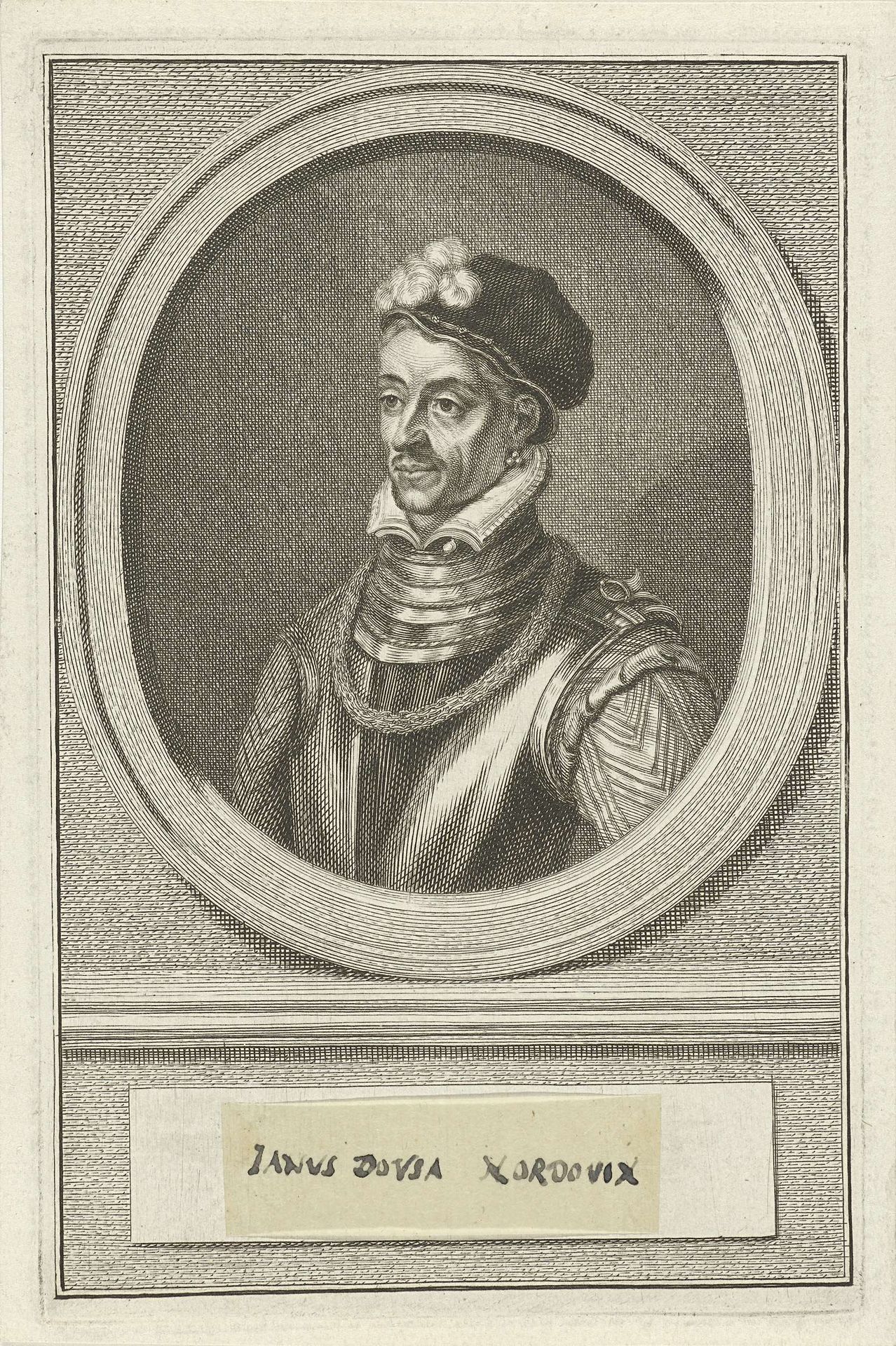 Portret van Johan van der Does by Jacob Houbraken
