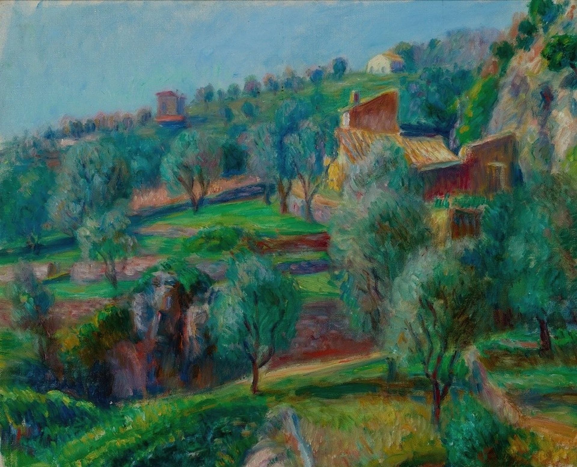 Terraces, South Of France by William James Glackens