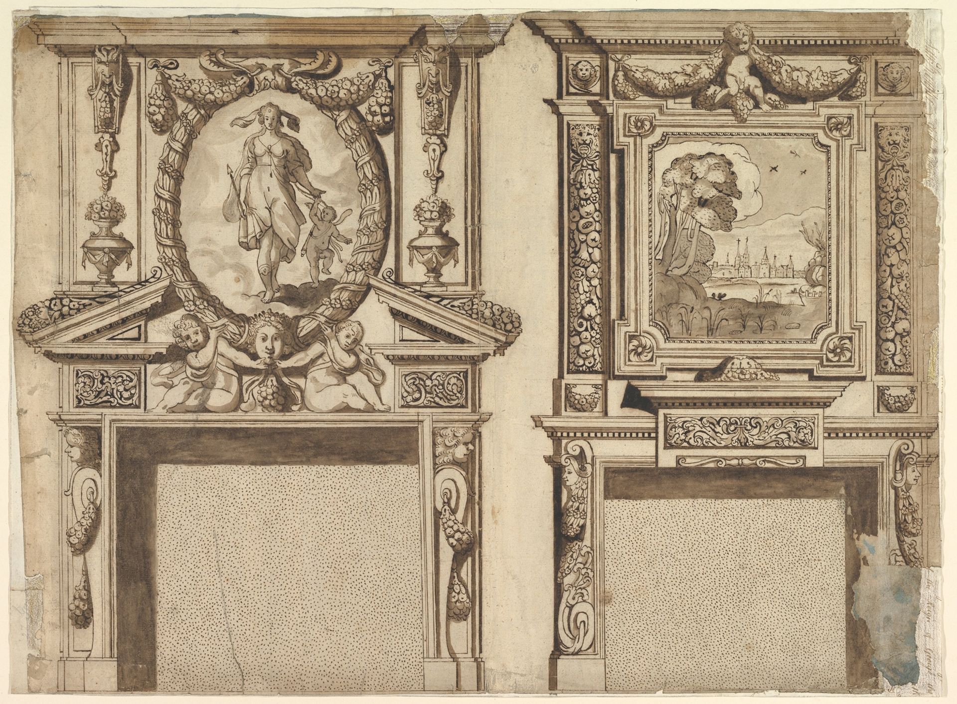 Design for Two Chimneypieces by Anonymous