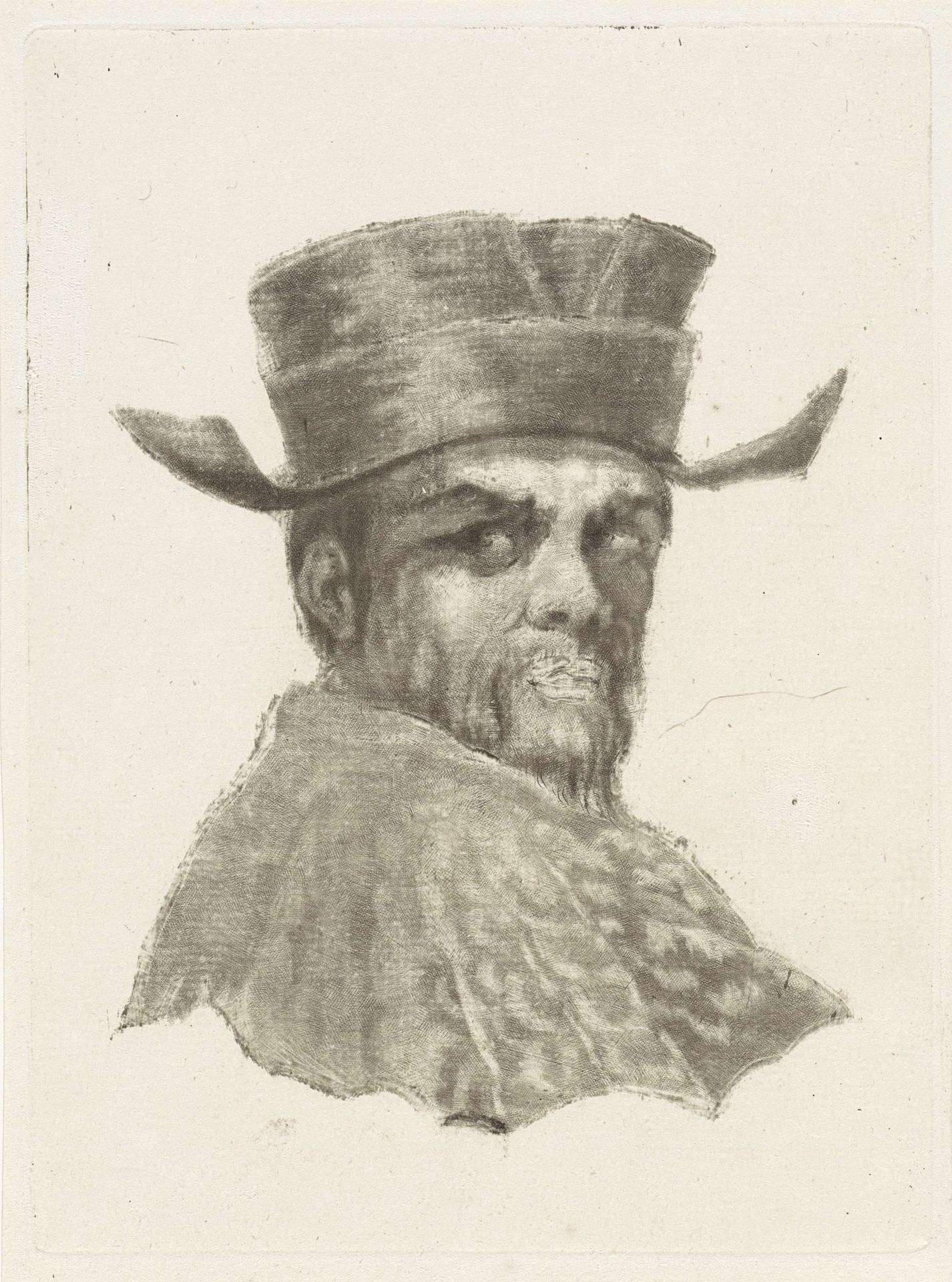 Buste van een man met een hoed by Dirk van der Toorn