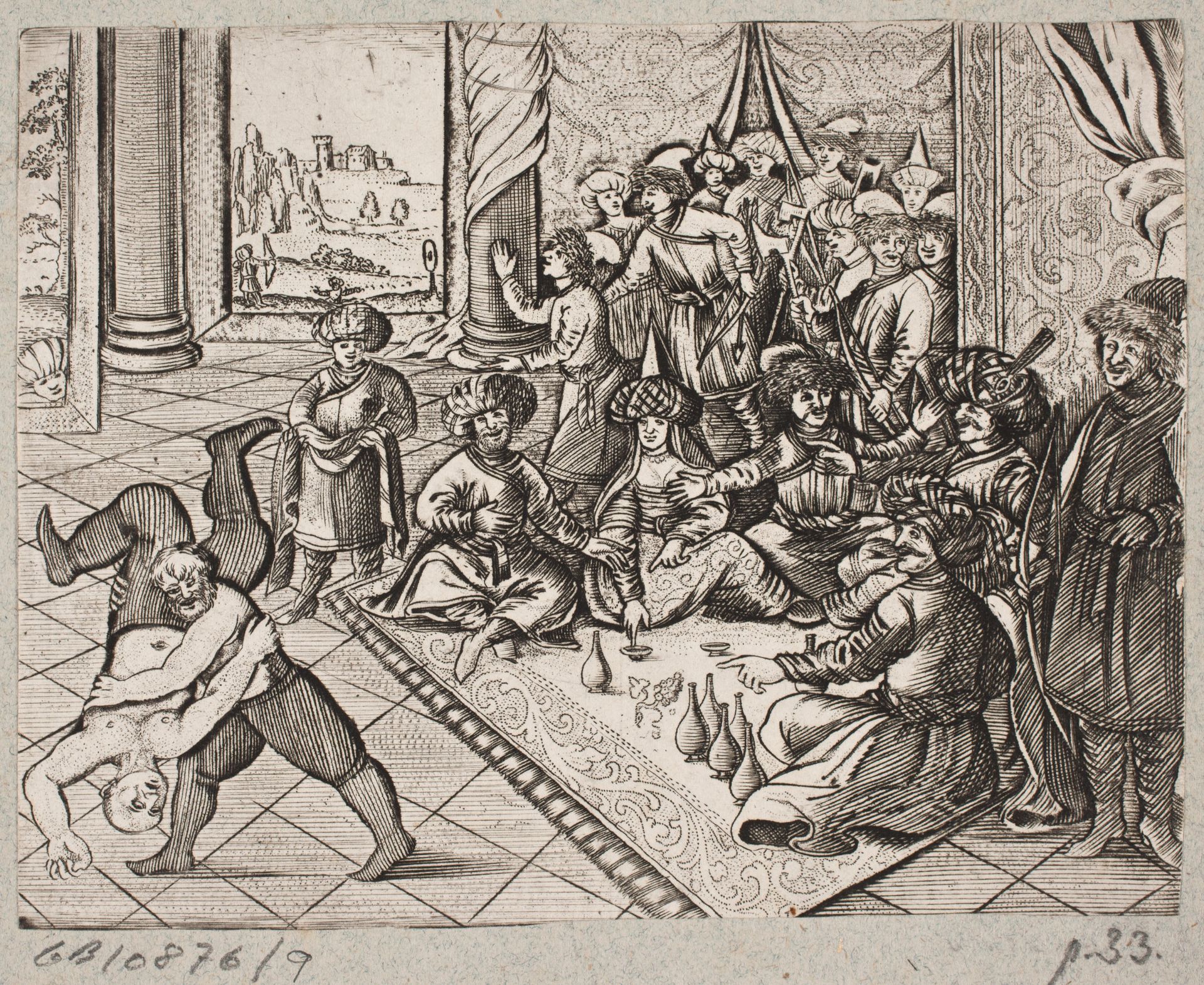 Illustration til Adam Olearius, “Persianischer Rosenthal von einem Sinnreichen Poeten Schich Saadi […]”, Schleswig 1660 by J. Muller