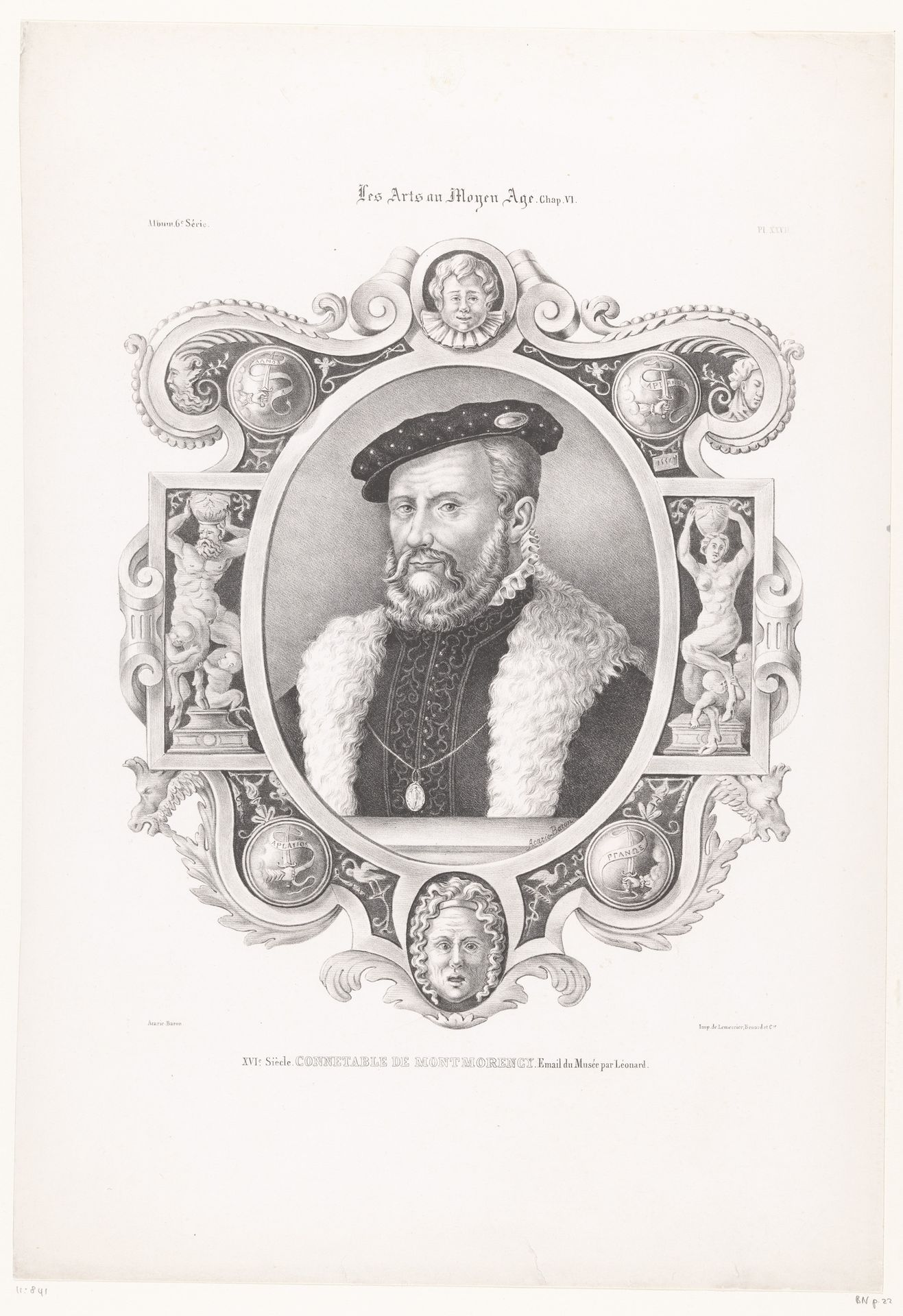 Portret van Anne de Montmorency by Jacques Reyne Isidore Acarie-Baron