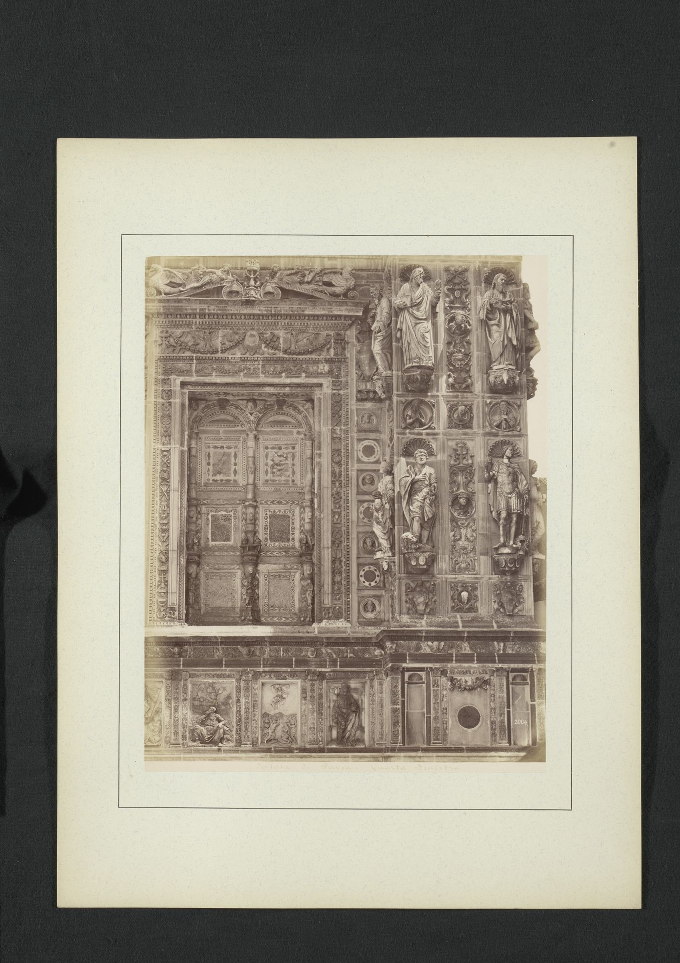 Detail van een raam van de Certosa di Pavia by Alfredo Noack