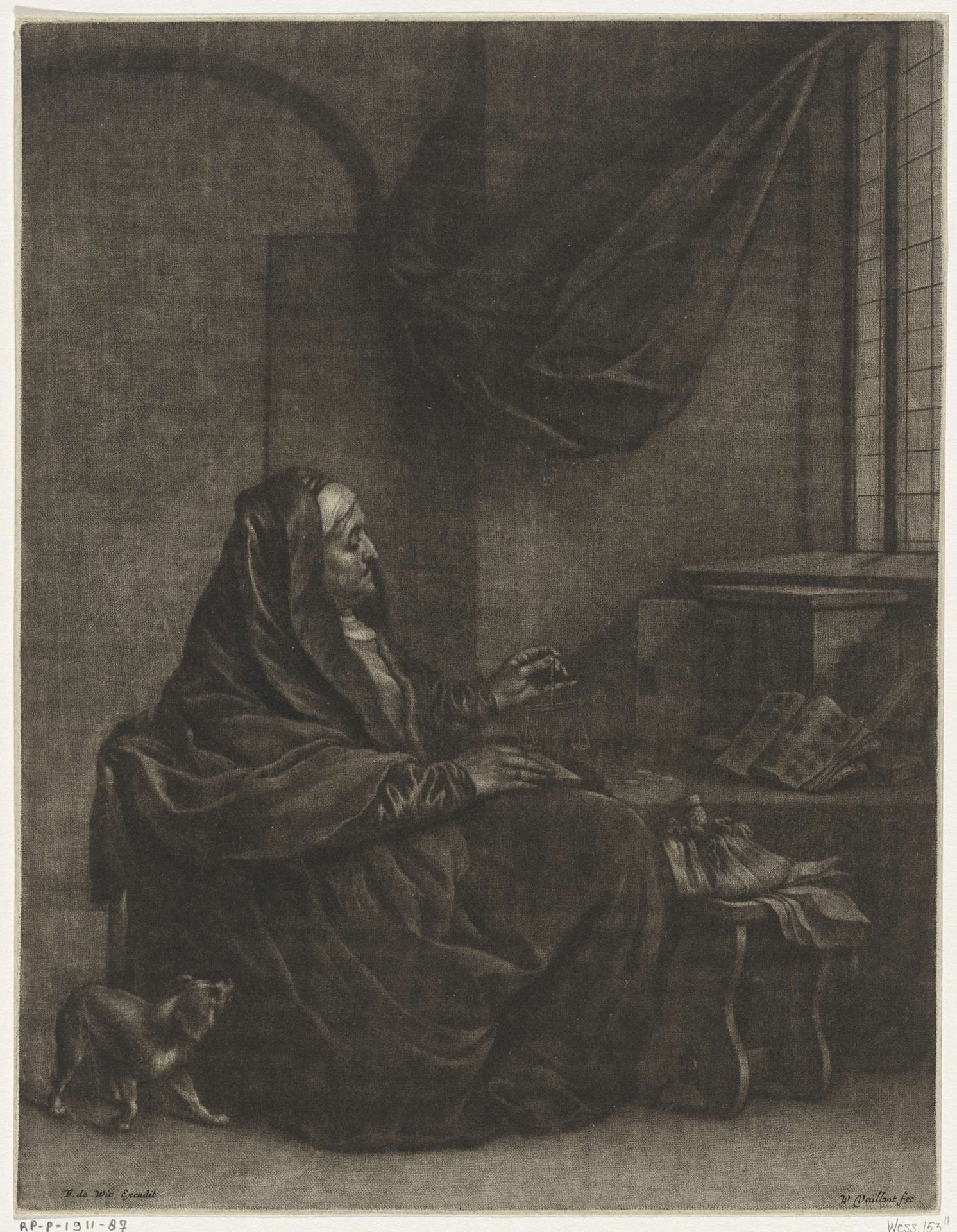 Goudweegster by Wallerant Vaillant