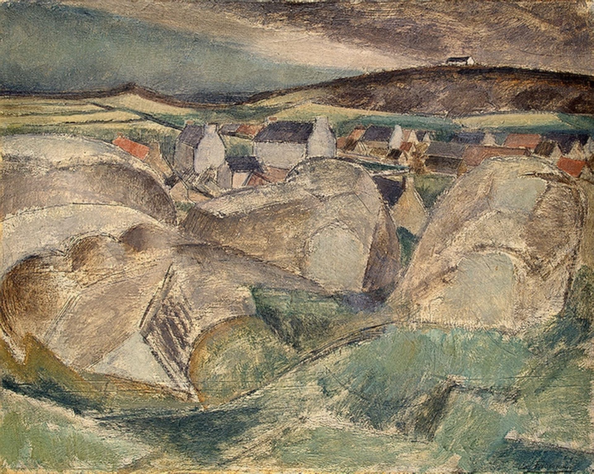 Village Among the Rocks by Henri Le Fauconnier