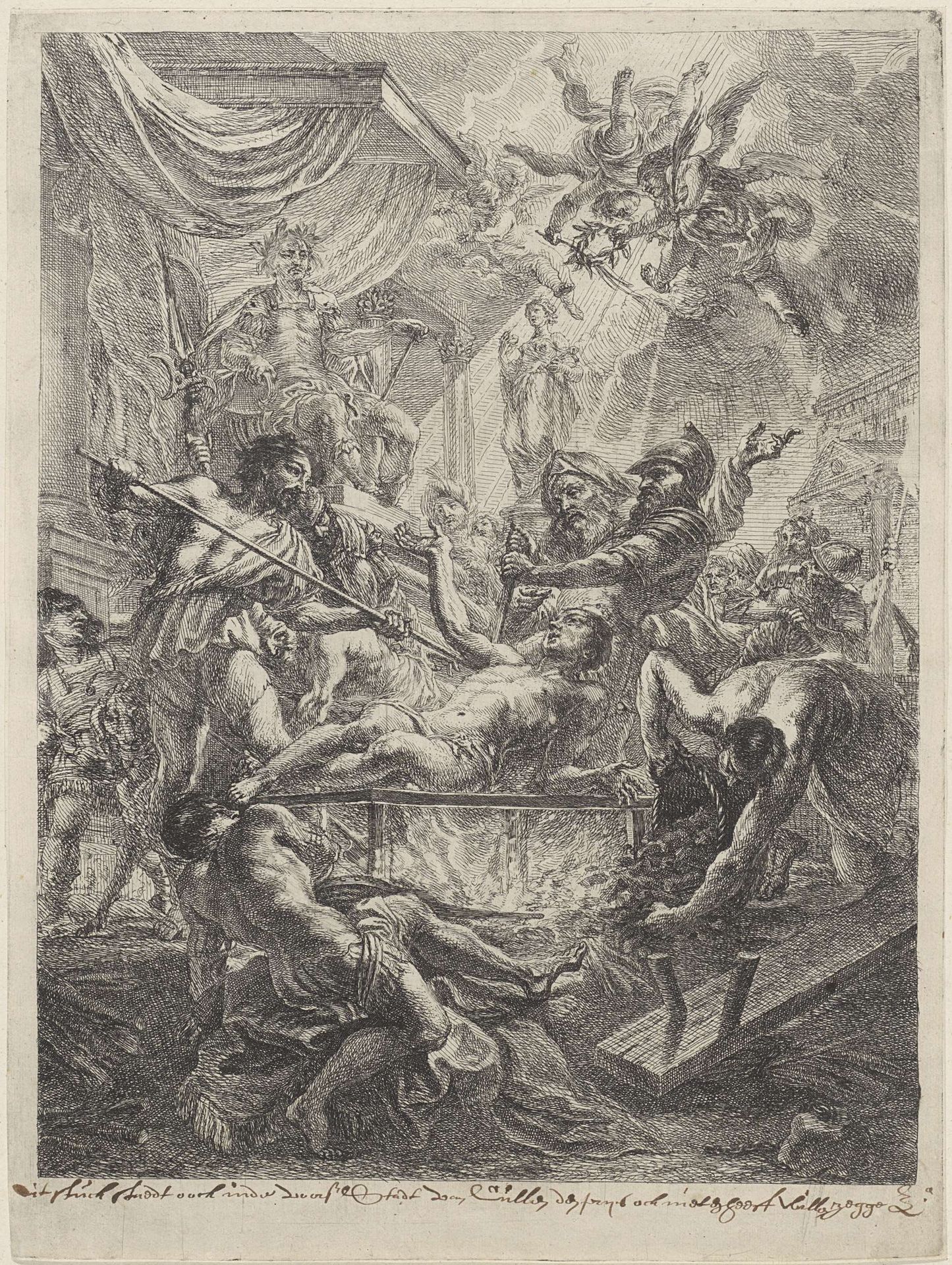 Het martelaarschap van de H. Laurentius by Cornelis Schut