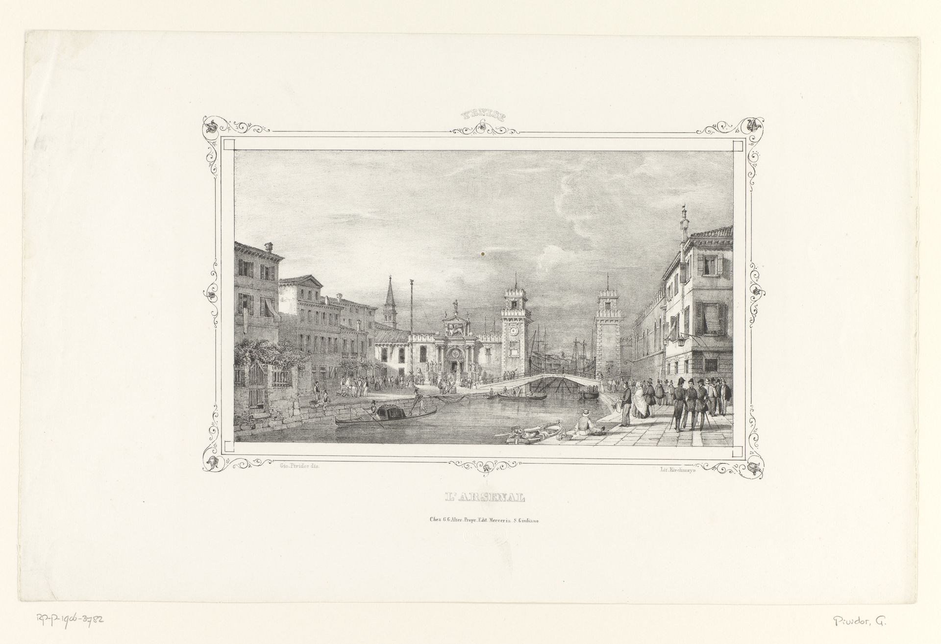 Porta Magna van het Venetiaans Arsenaal by Giovanni Pividor