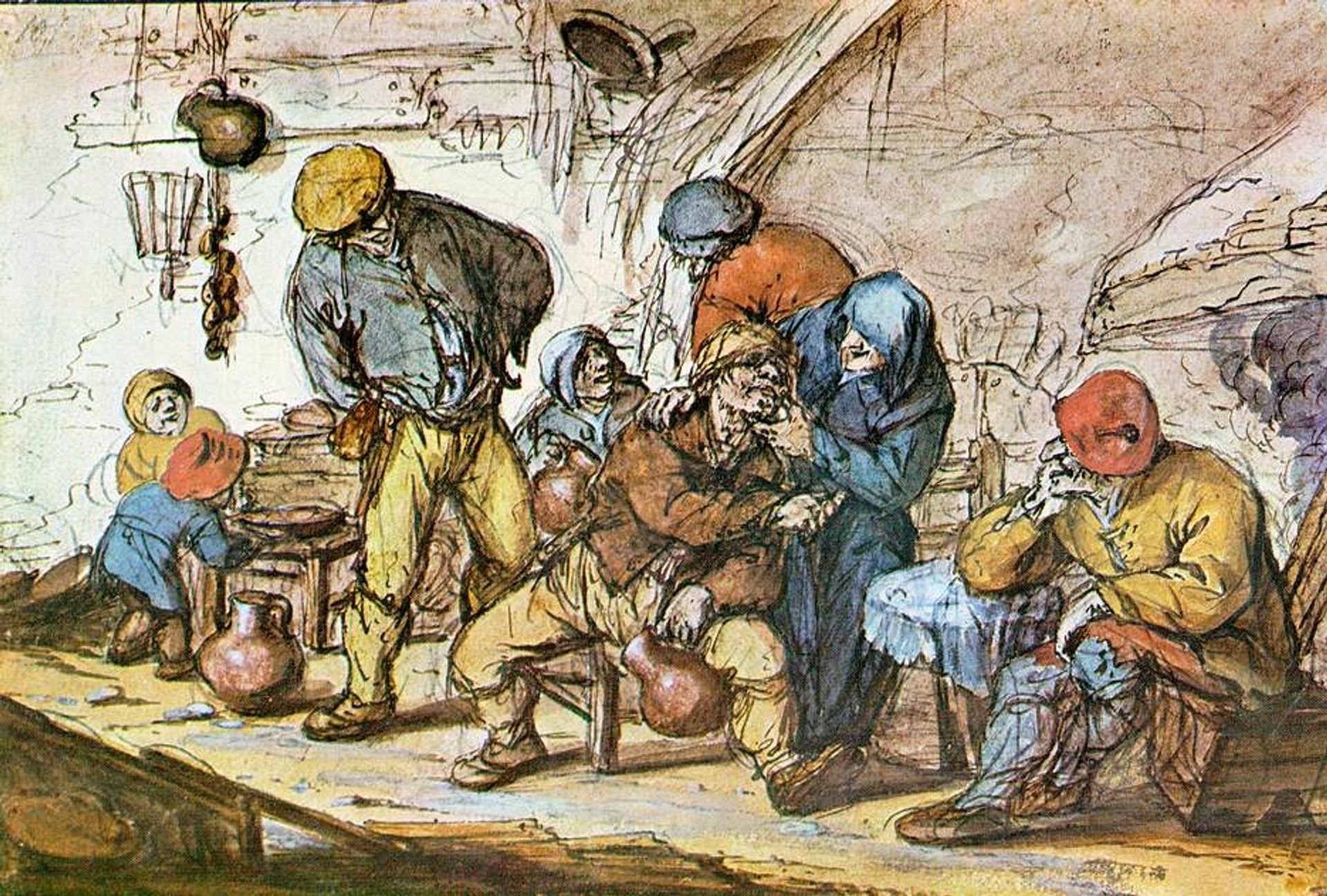 Scene in the Tavern by Adriaen van Ostade