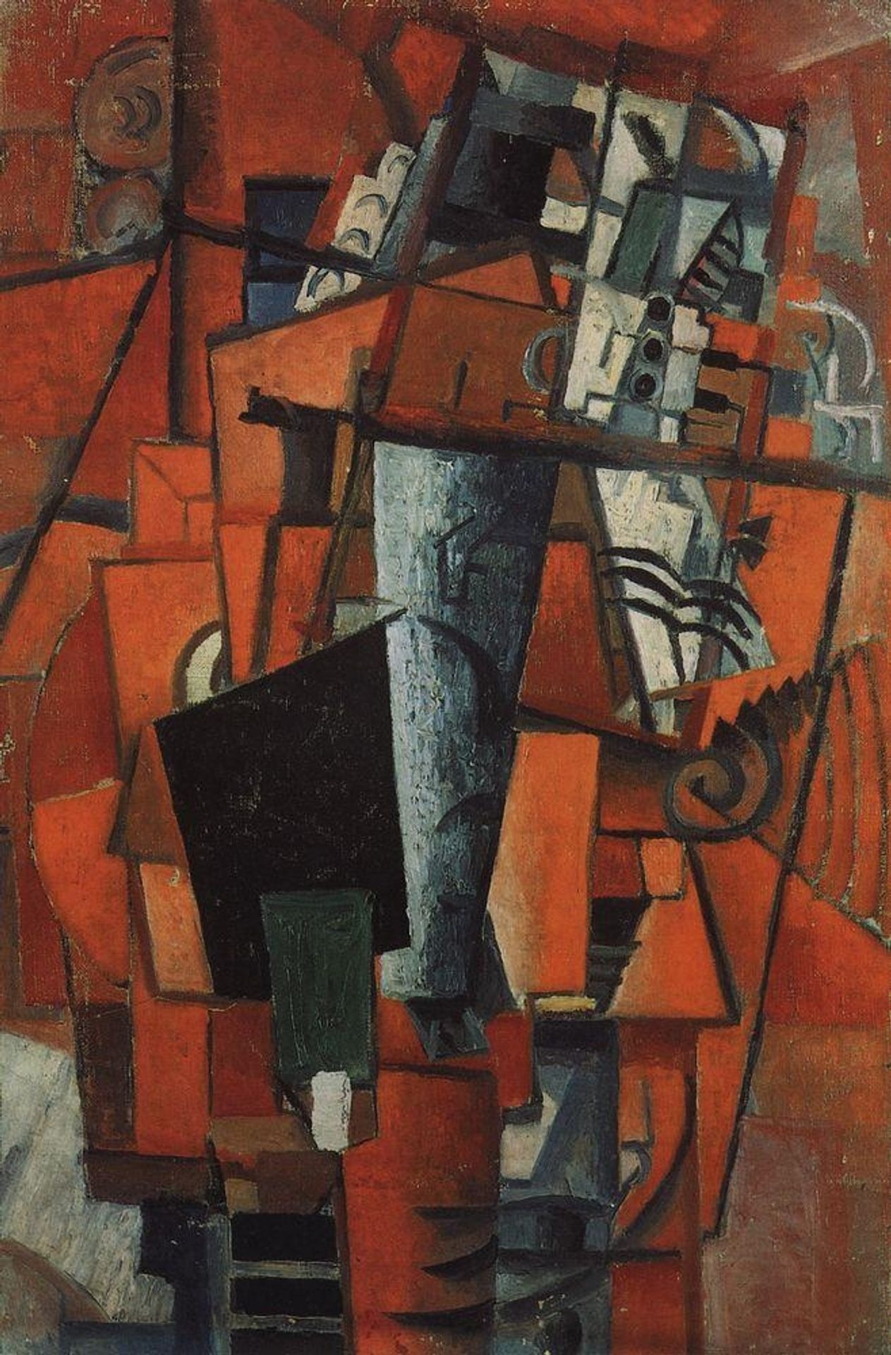 The lady at the piano by Kazimir Malevich