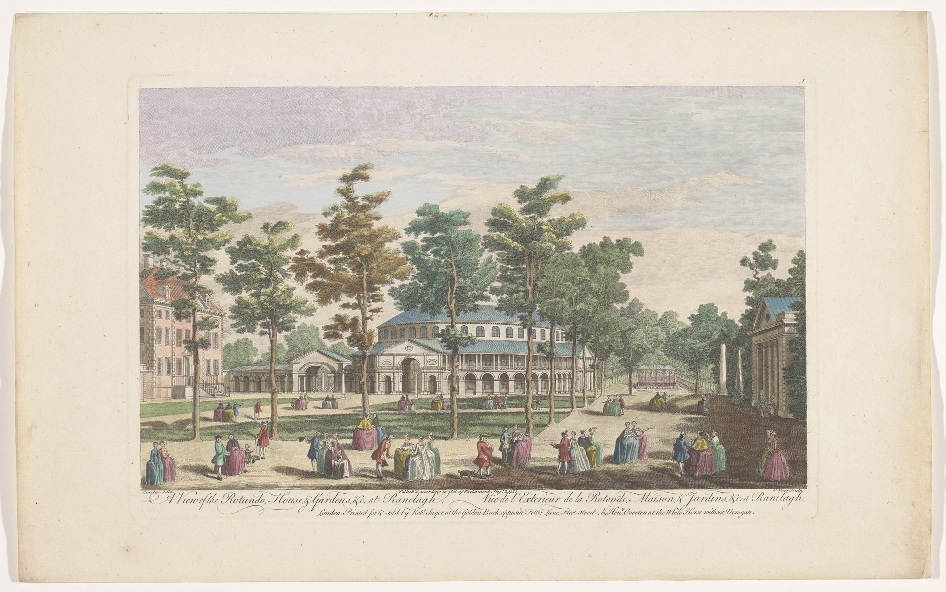 Gezicht op de Rotunda in Ranelagh Gardens te Londen by Robert Sayer