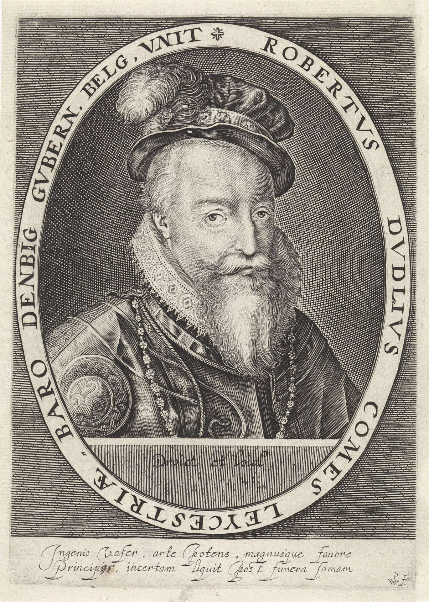 Portret van Robert Dudley by Willem de Passe