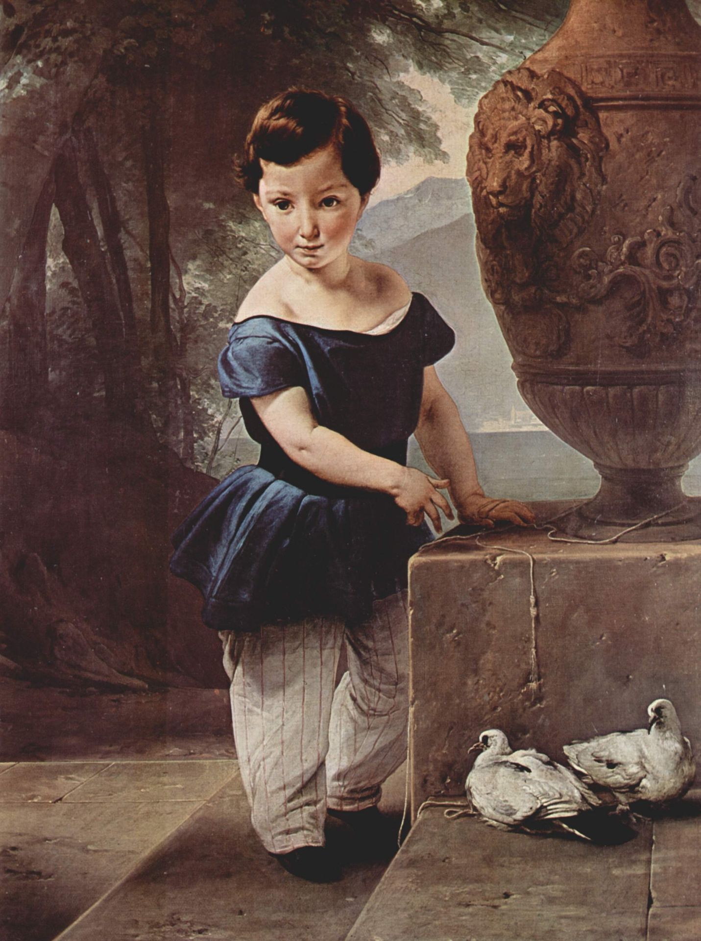 Portrait of Don Giulio Vigoni as a child by Francesco Hayez