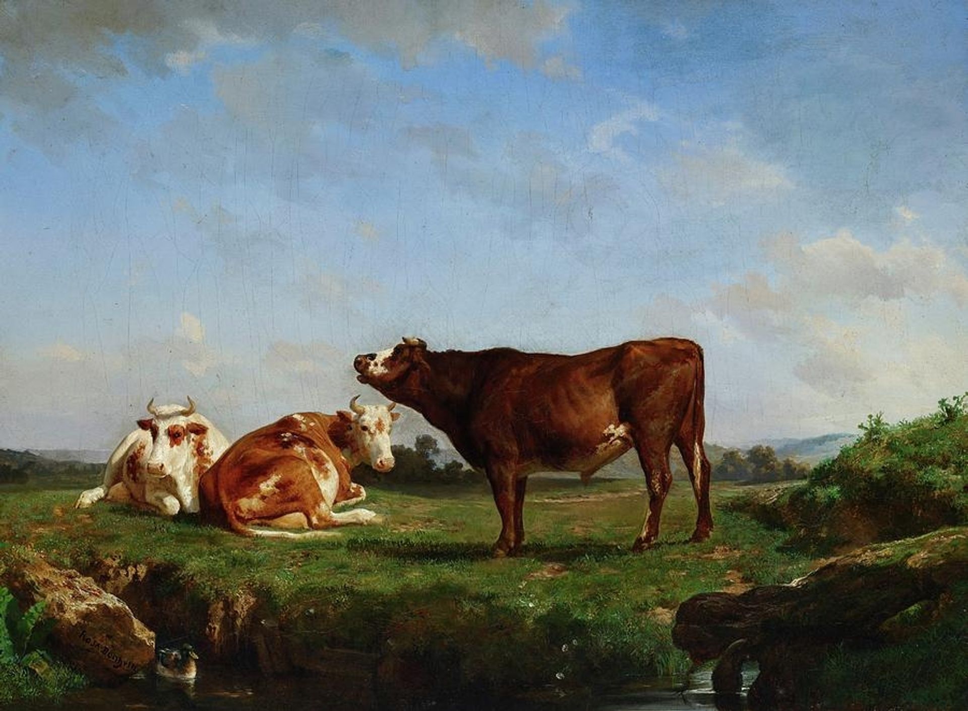 Three Cows In The Pasture by Rosa Bonheur