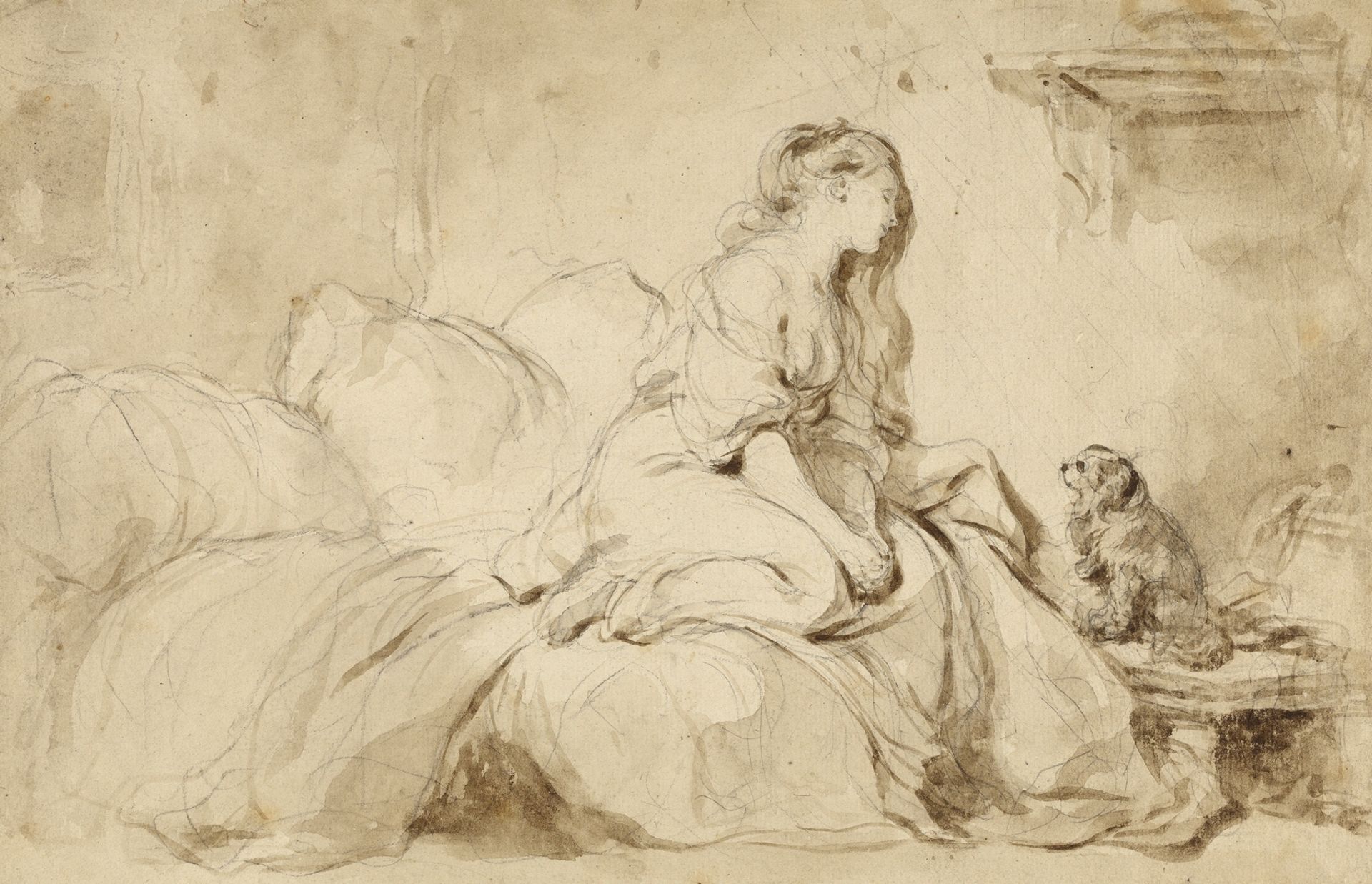 Oh! If Only He Were as Faithful to Me by Jean-Honoré Fragonard