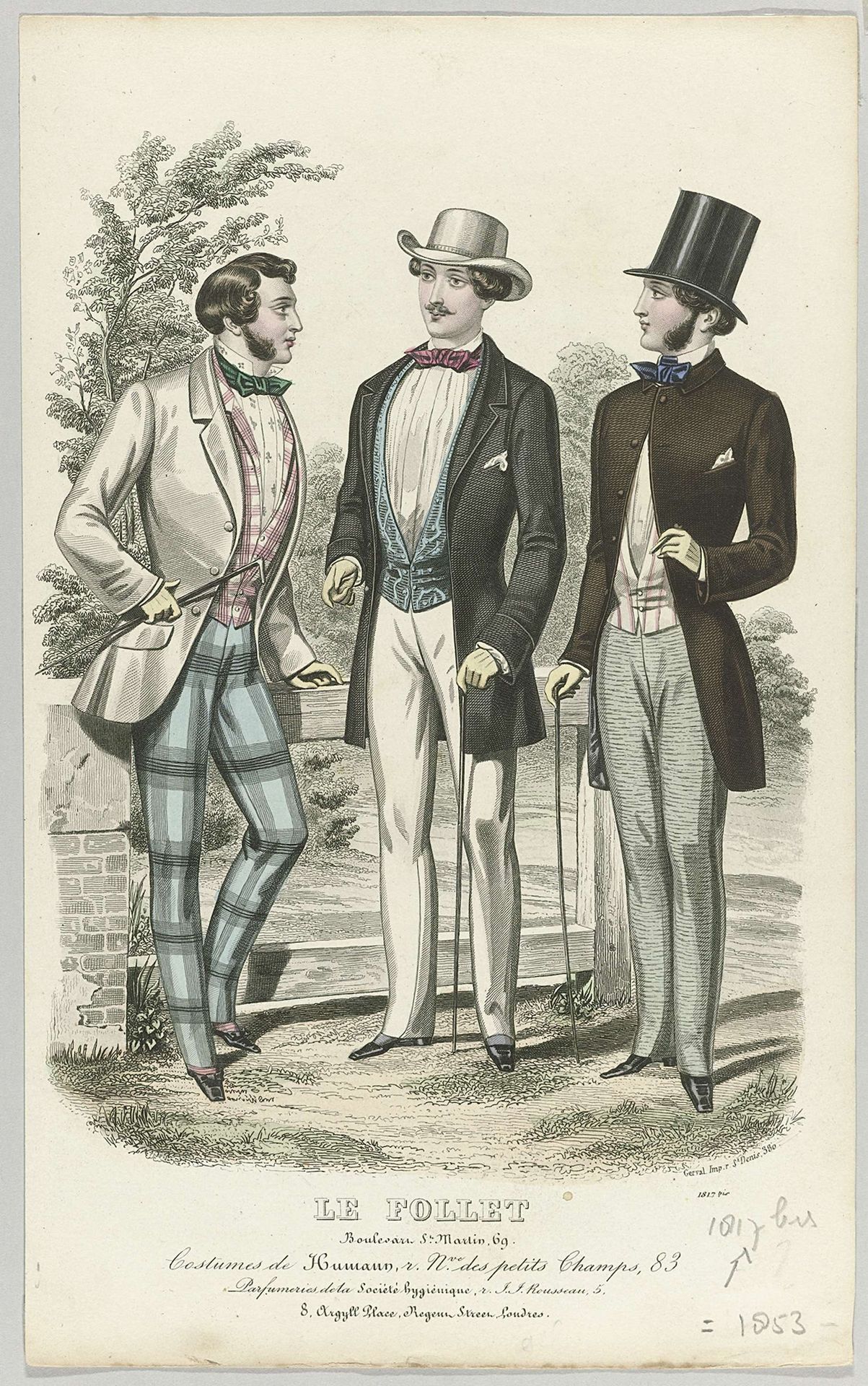 Le Follet, 1853, No. 1817 bis : Costumes de Humann (...) by Anonymous