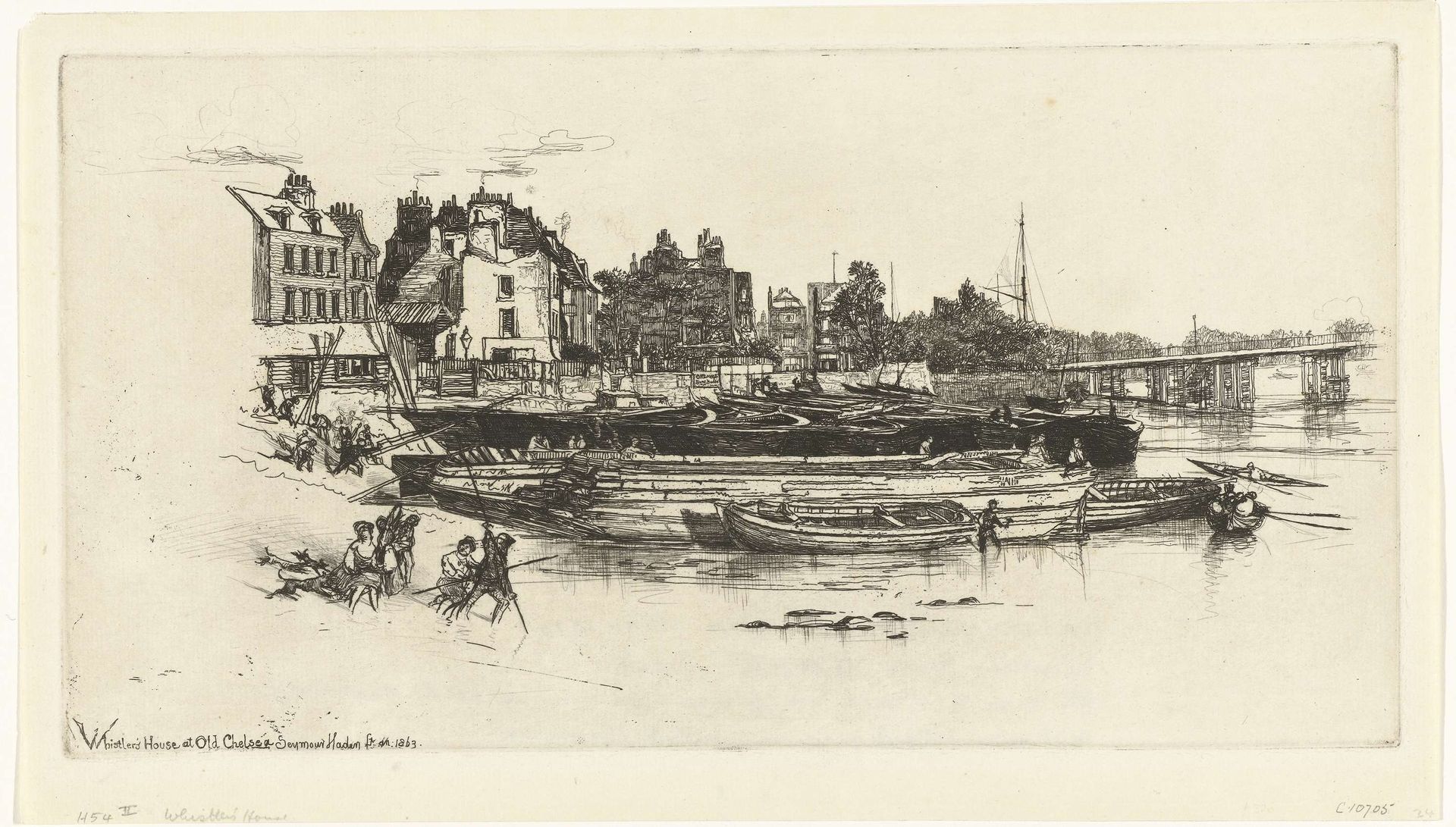 Het huis van Whistler by Sir Francis Seymour Haden