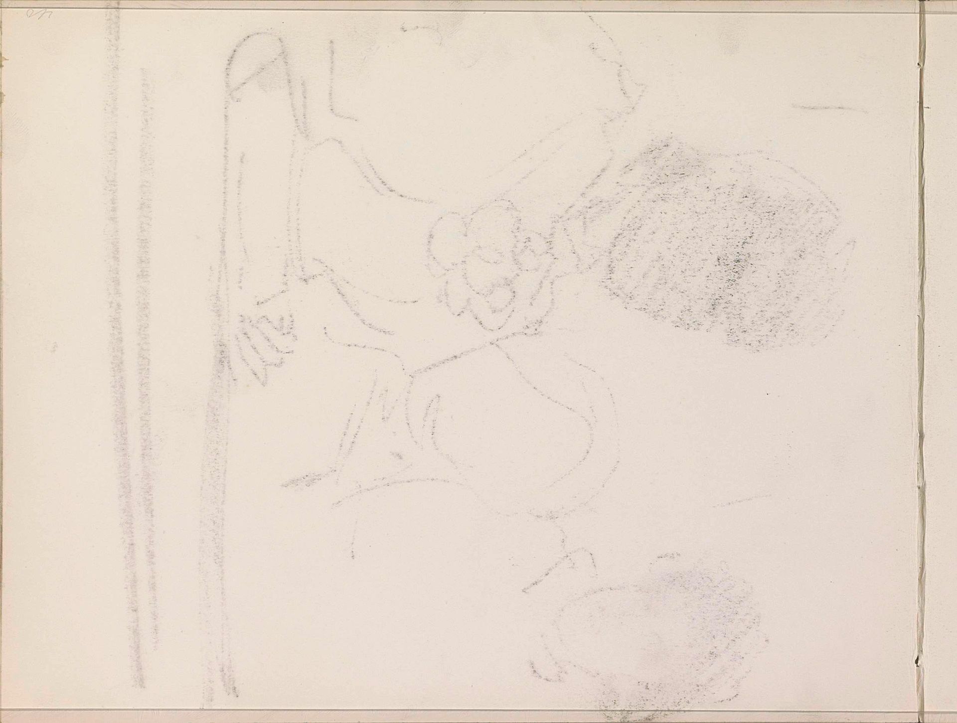 Abklatsch van de krijttekening op blad 14 recto by Isaac Israels
